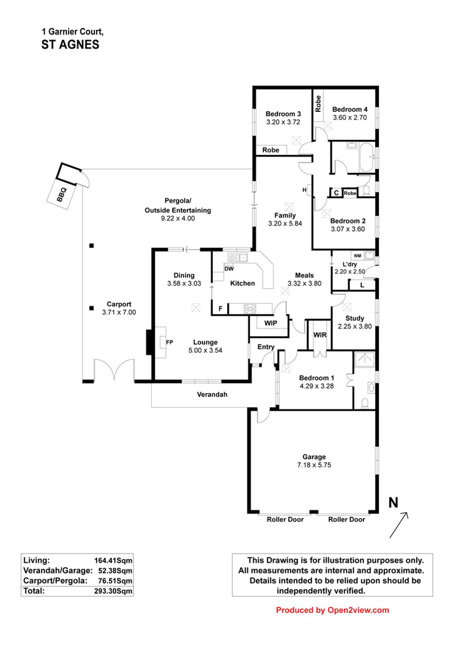 Floorplan of Homely house listing, 1 Garnier Court, St Agnes SA 5097