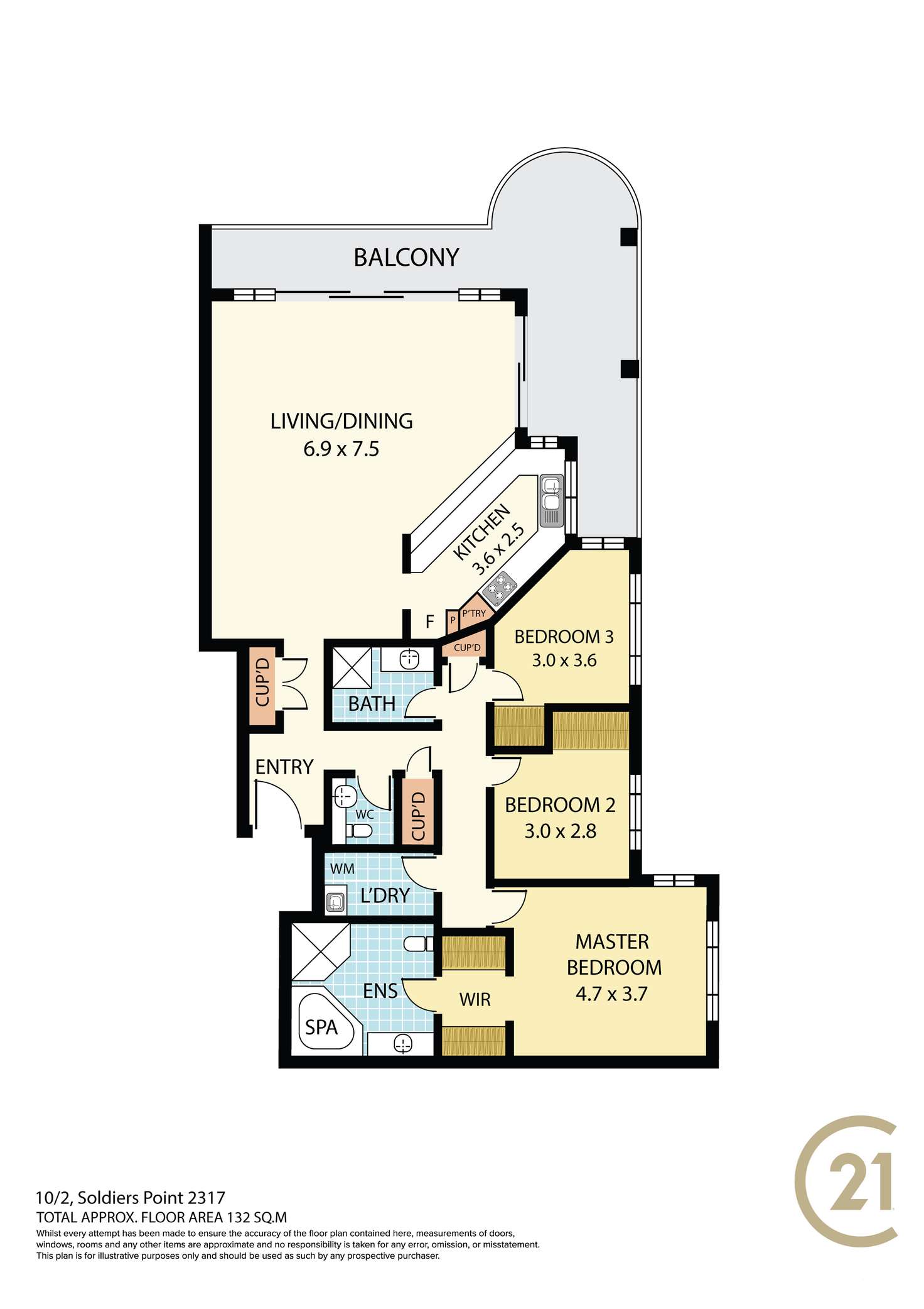 Floorplan of Homely apartment listing, 10/2-4 Soldiers Point Road, Soldiers Point NSW 2317