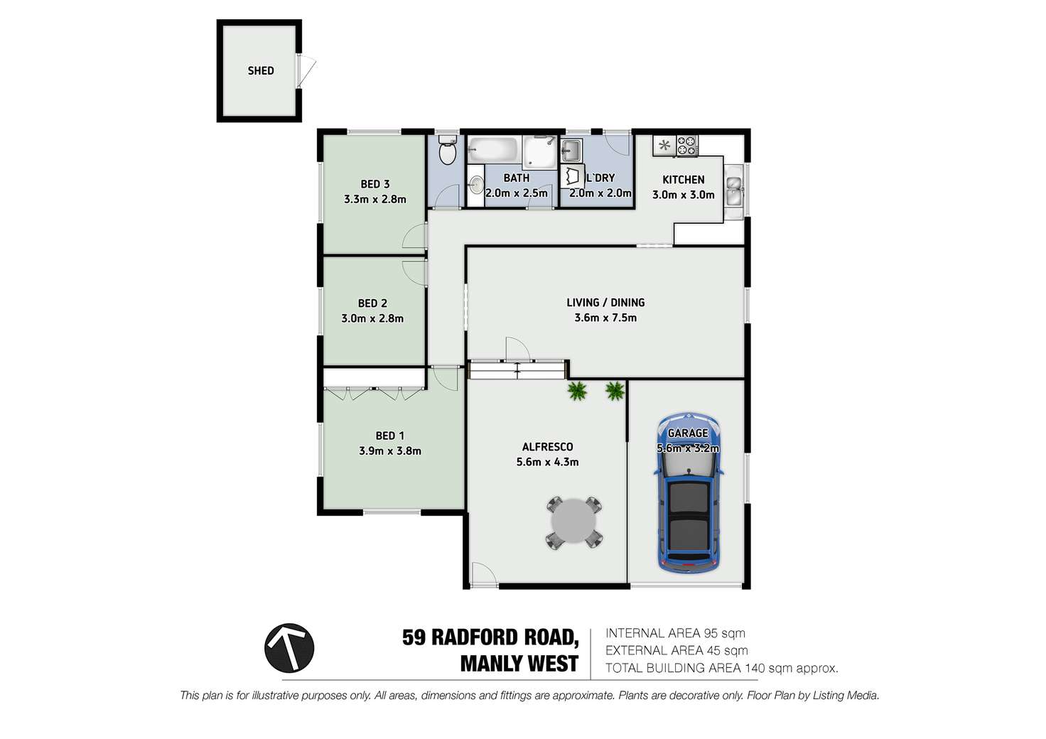 Floorplan of Homely house listing, 59 Radford Road, Manly West QLD 4179