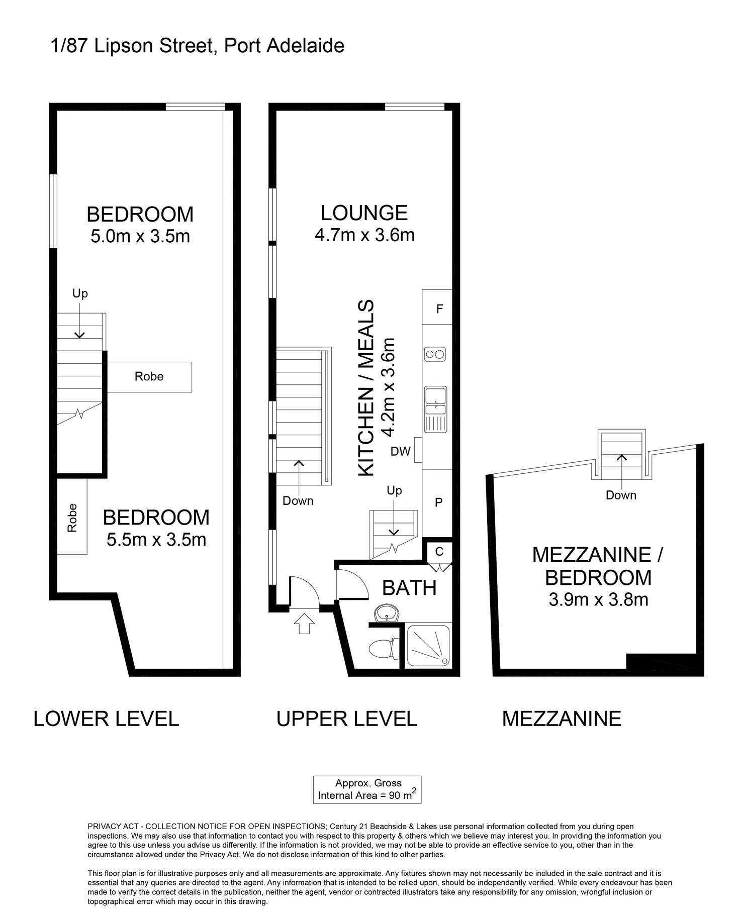 Floorplan of Homely apartment listing, 1/87 Lipson Street, Port Adelaide SA 5015