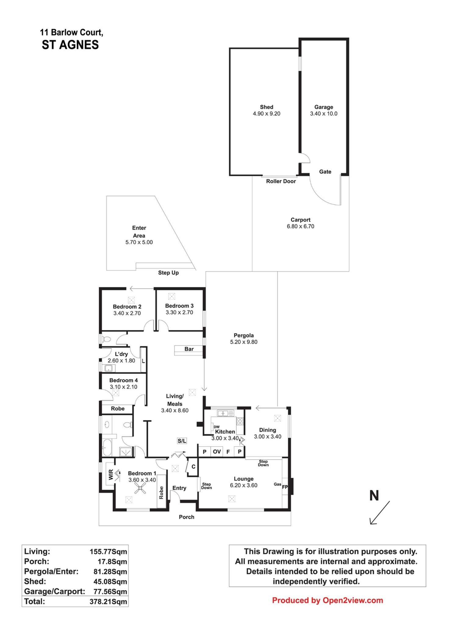 Floorplan of Homely house listing, 11 Barlow Court, St Agnes SA 5097