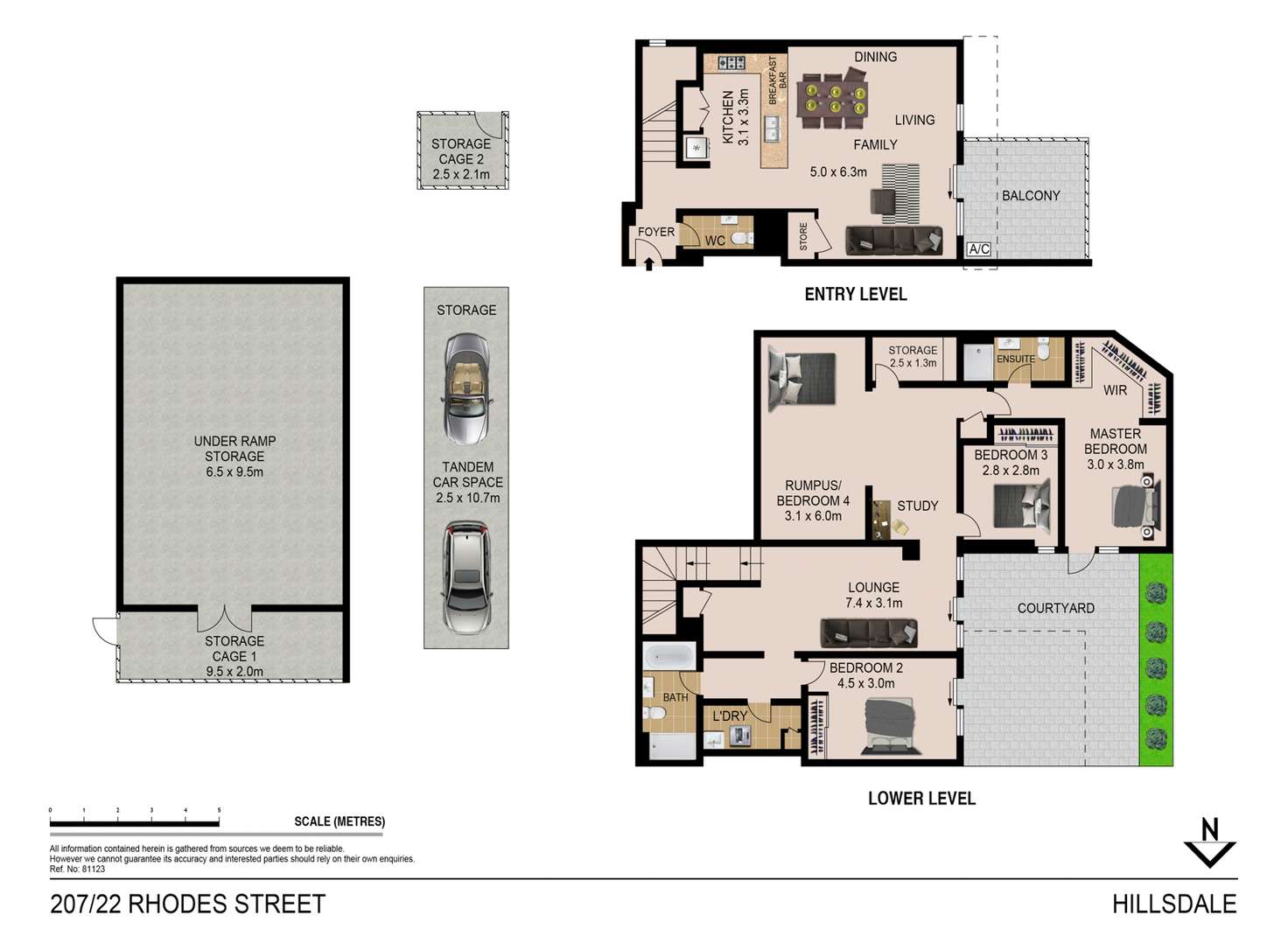 Floorplan of Homely townhouse listing, 207/22 Rhodes Street, Hillsdale NSW 2036