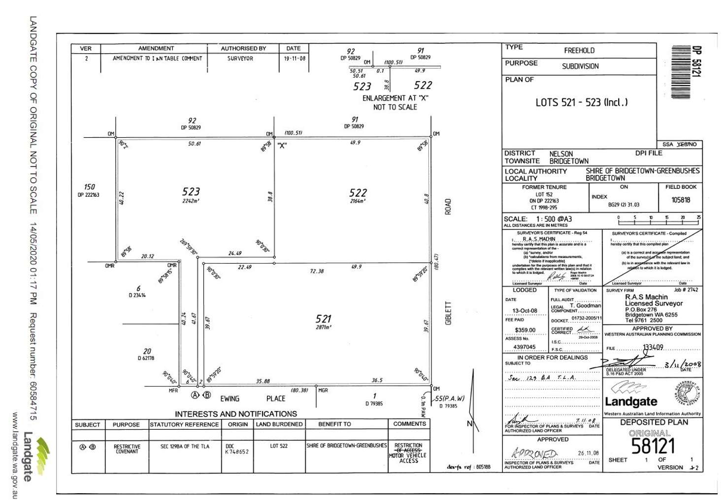 Floorplan of Homely residentialLand listing, 15 Giblett Rd, Bridgetown WA 6255