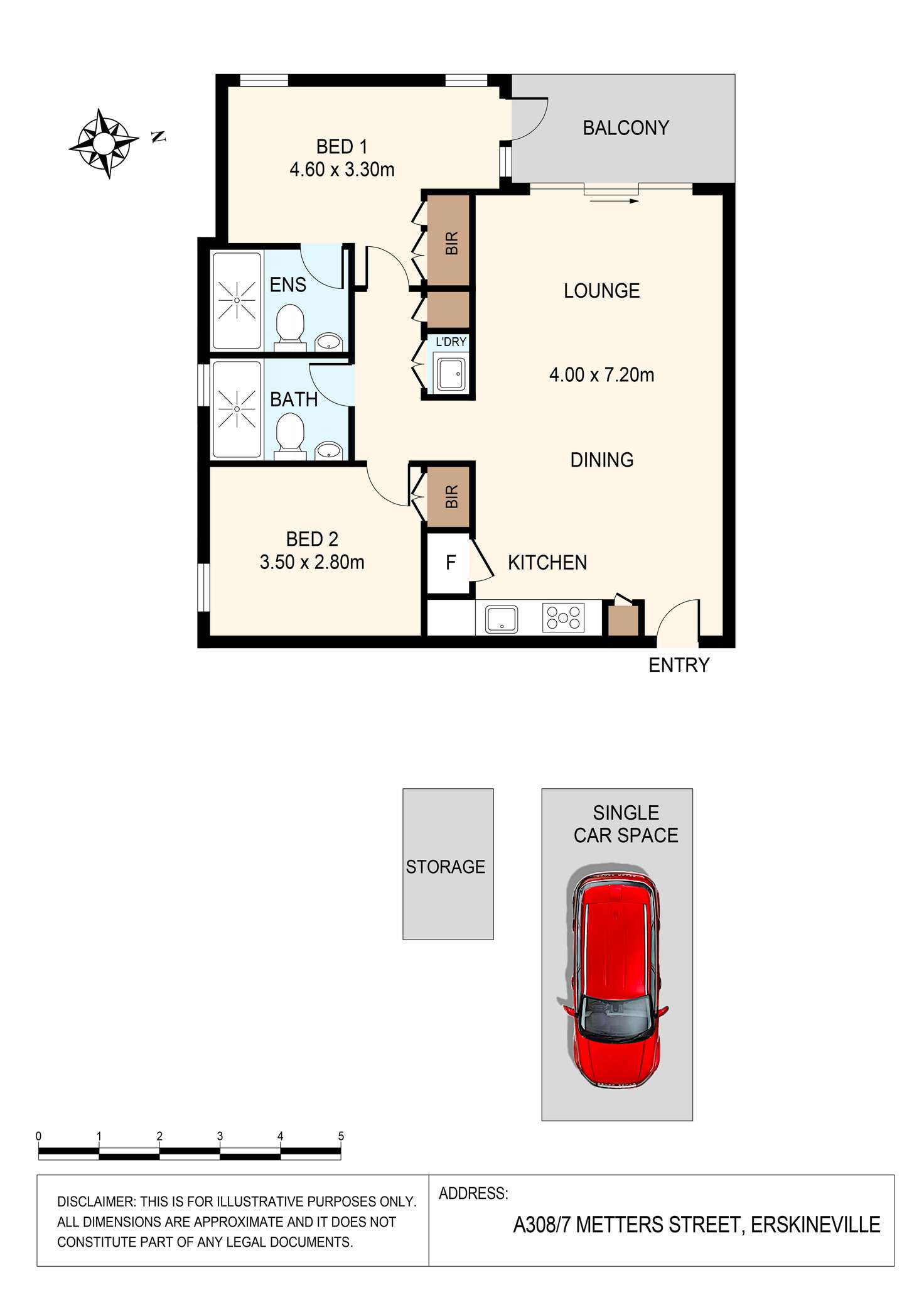 Floorplan of Homely apartment listing, A308/7 Metters Street, Erskineville NSW 2043