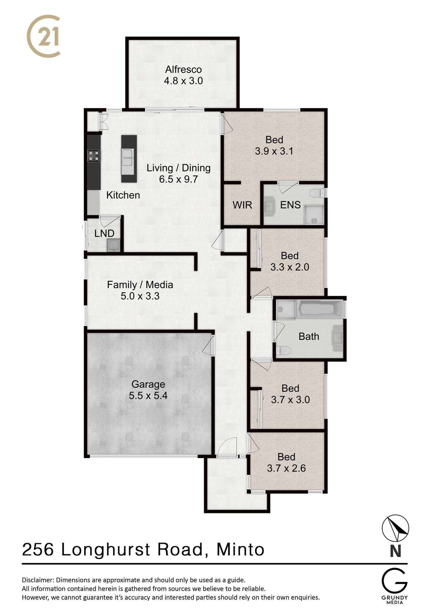 Floorplan of Homely house listing, 256 Longhurst Rd, Minto NSW 2566