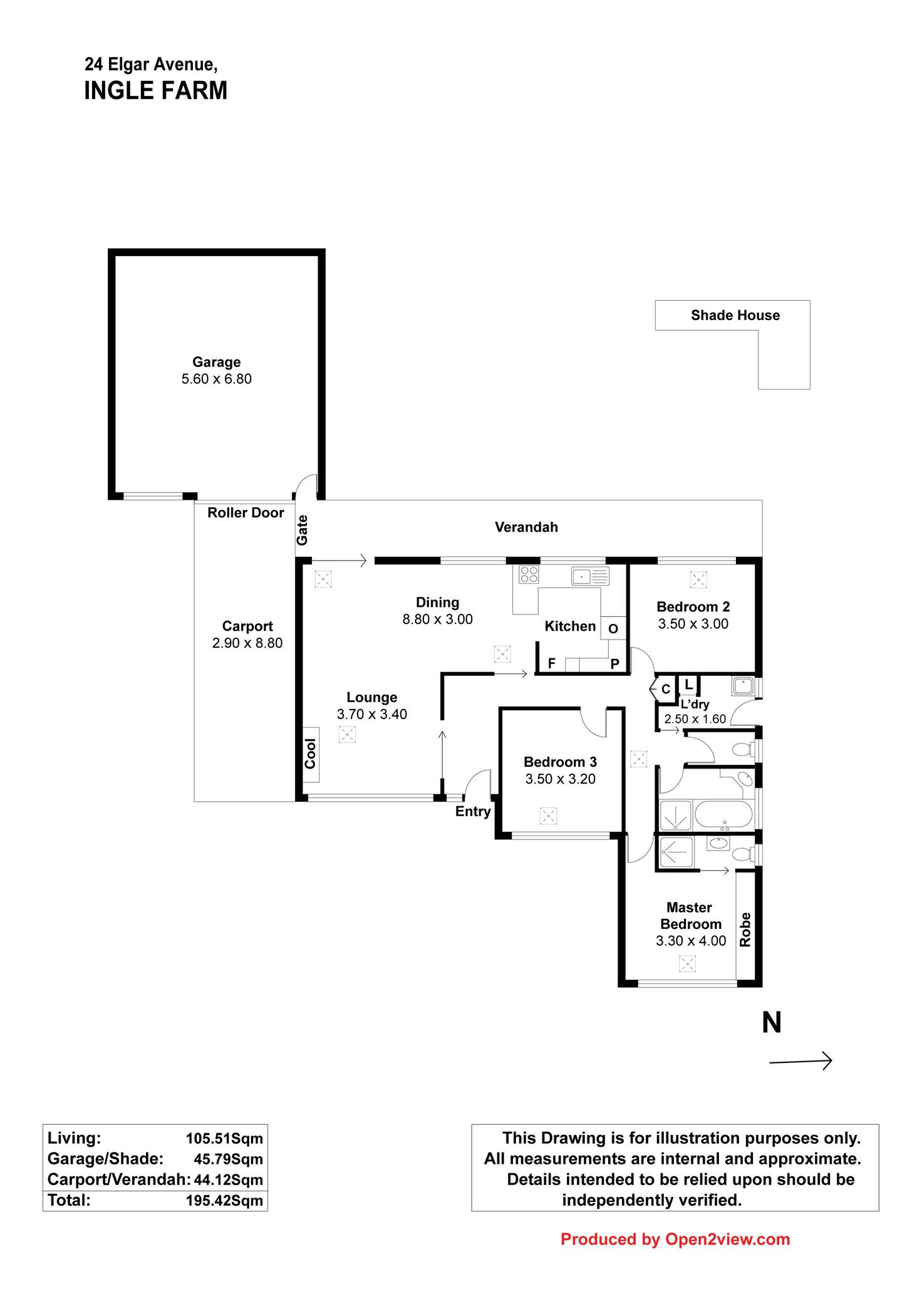 Floorplan of Homely house listing, 24 Elgar Avenue, Ingle Farm SA 5098