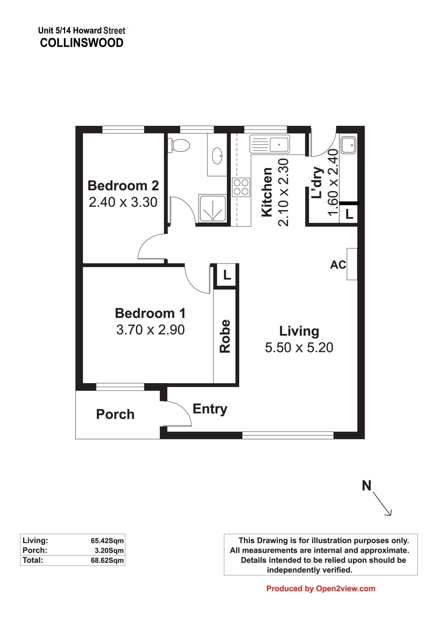 Floorplan of Homely unit listing, 5/14 Howard Street, Collinswood SA 5081