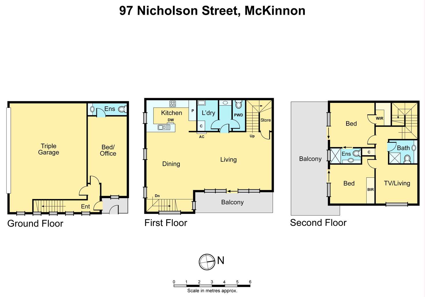 Floorplan of Homely townhouse listing, 97 Nicholson Street, Mckinnon VIC 3204