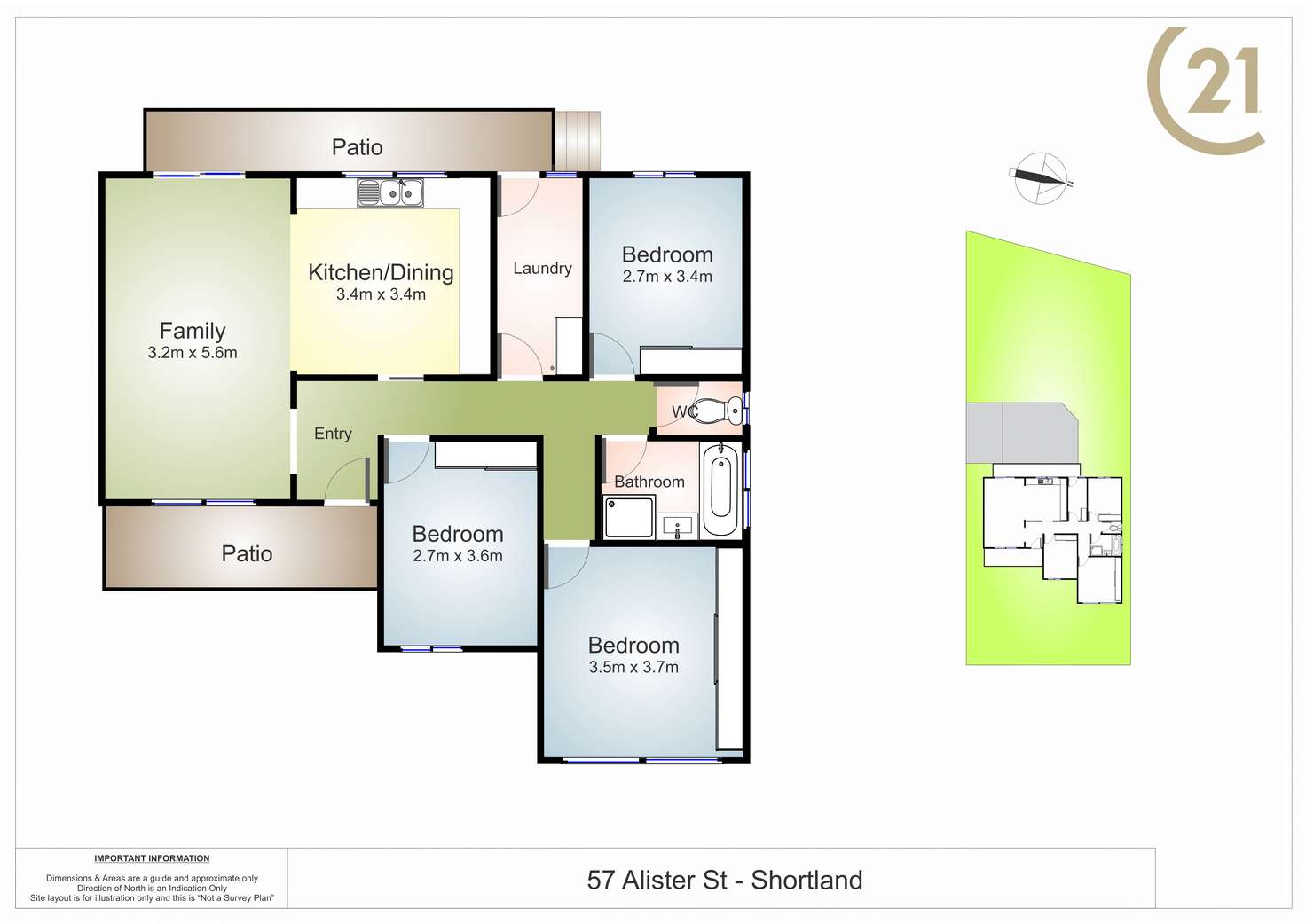 Floorplan of Homely house listing, 57 Alister Street, Shortland NSW 2307