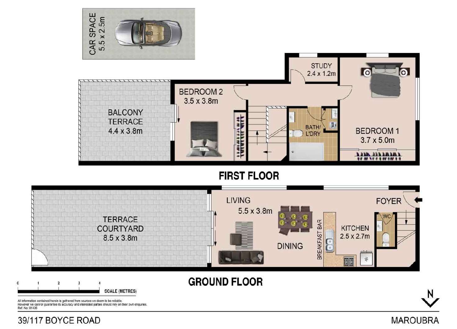 Floorplan of Homely apartment listing, 39/117 Boyce Road, Maroubra NSW 2035