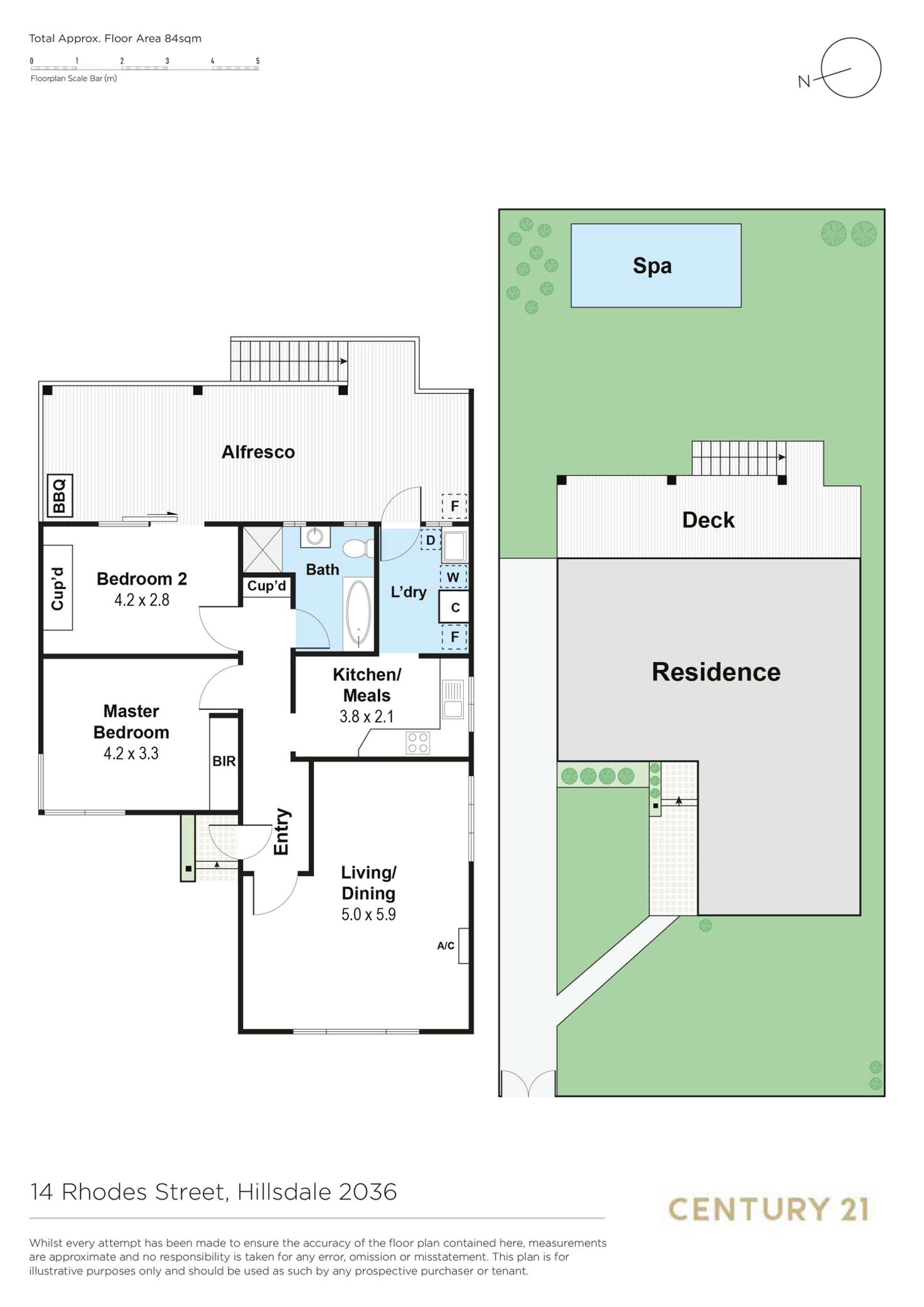 Floorplan of Homely house listing, 14 Rhodes St, Hillsdale NSW 2036