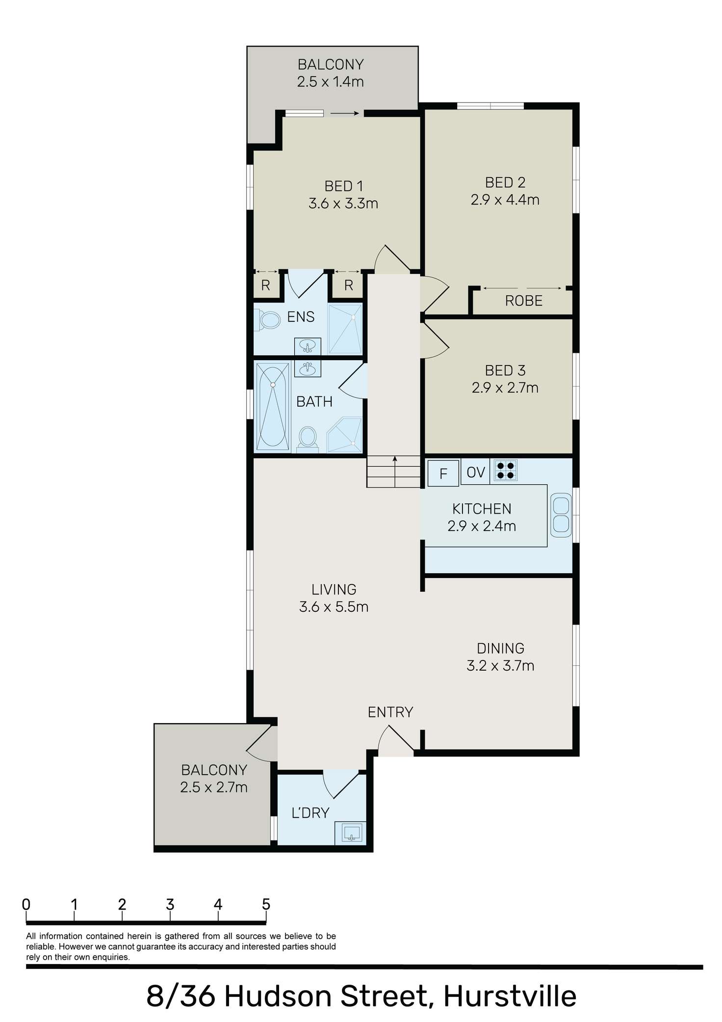 Floorplan of Homely unit listing, 8/36 Hudson Street, Hurstville NSW 2220
