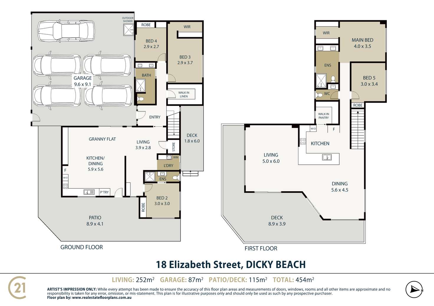 Floorplan of Homely house listing, 18 Elizabeth Street, Dicky Beach QLD 4551