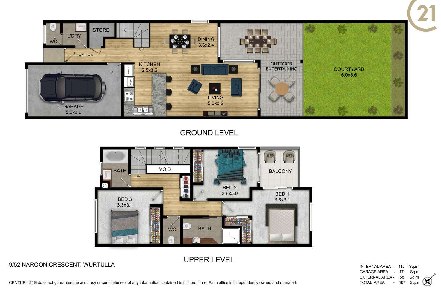 Floorplan of Homely townhouse listing, 9/52 Naroon Crescent, Wurtulla QLD 4575