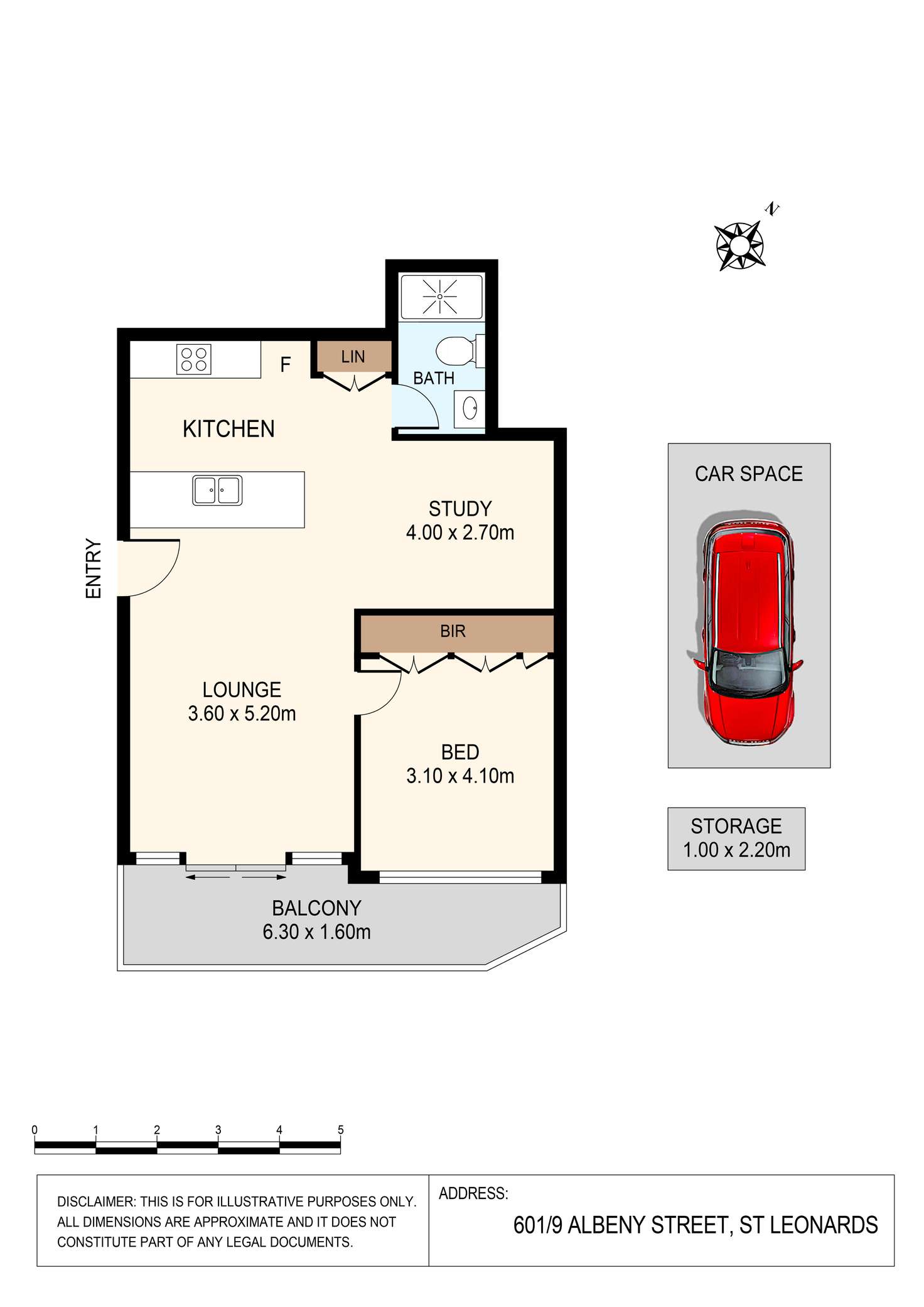 Floorplan of Homely apartment listing, 601/9 Albany St, St Leonards NSW 2065