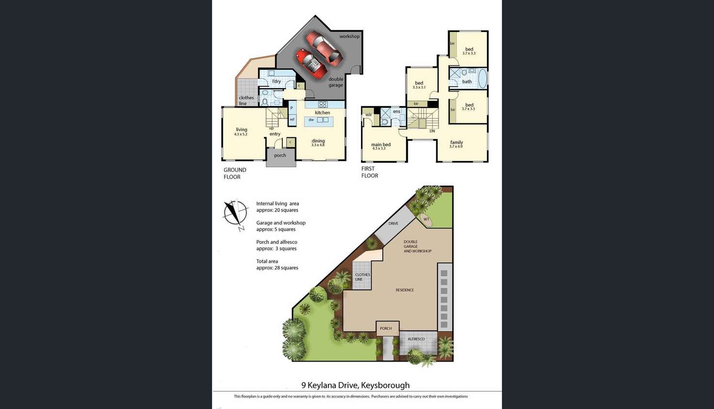 Floorplan of Homely house listing, 9 Keylana Drive, Keysborough VIC 3173