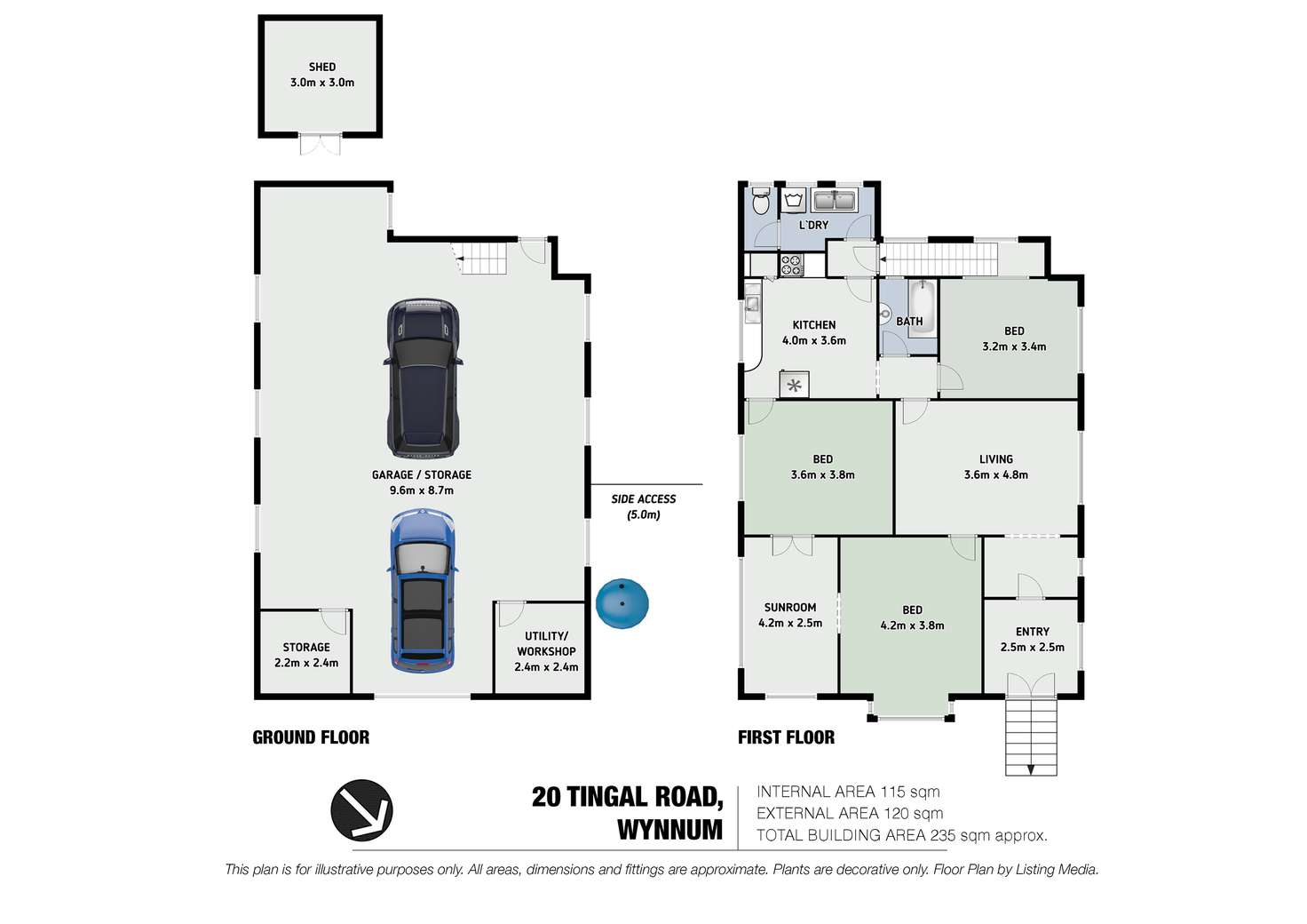 Floorplan of Homely house listing, 20 Tingal Road, Wynnum QLD 4178