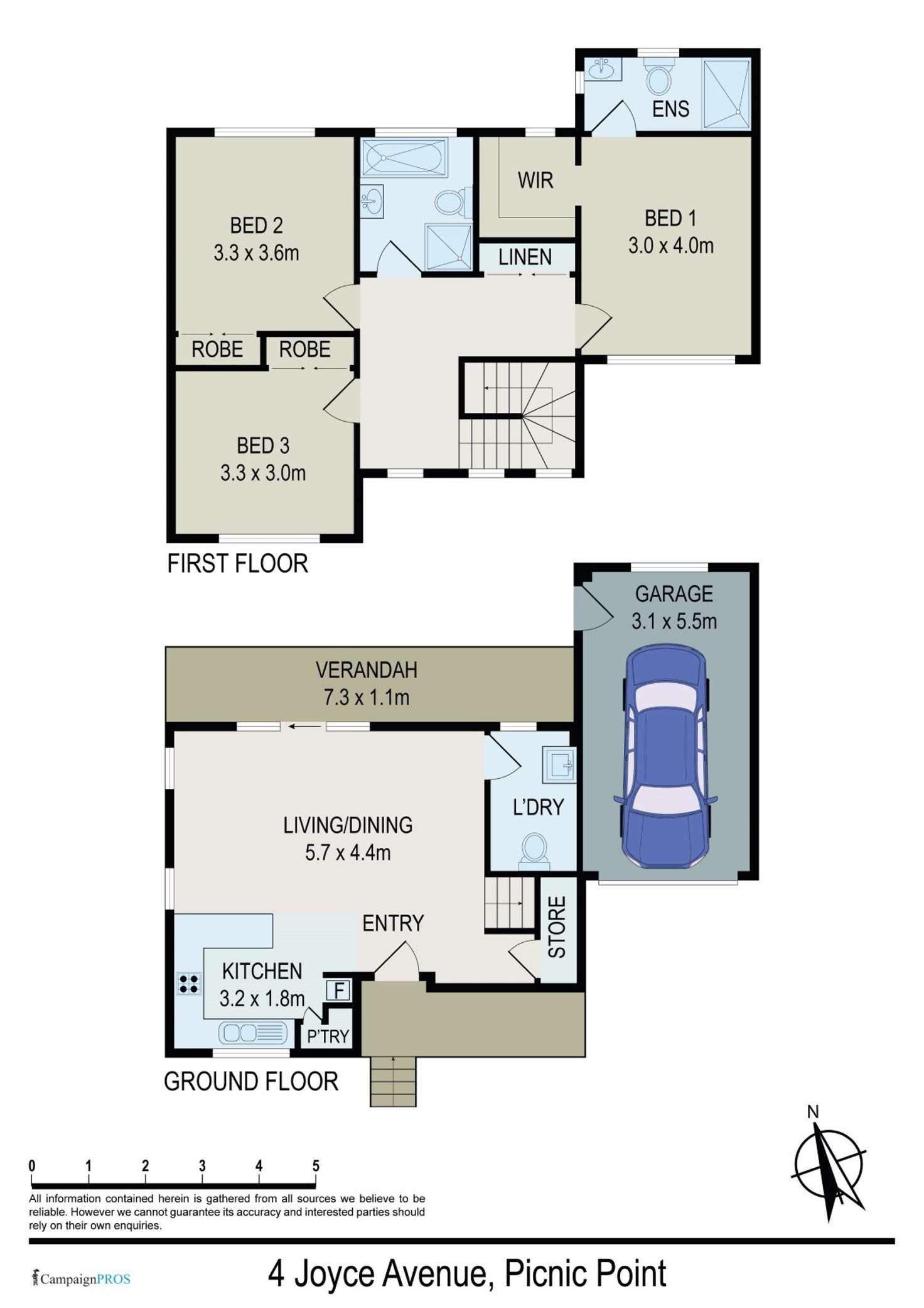 Floorplan of Homely townhouse listing, 4 Joyce Avenue, Picnic Point NSW 2213