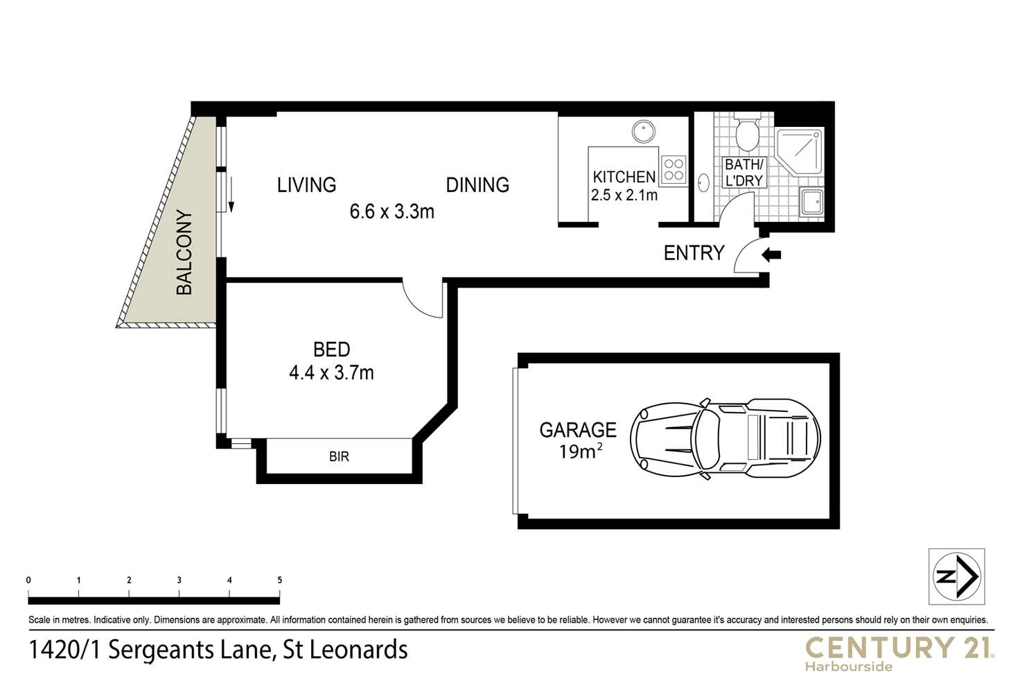 Floorplan of Homely apartment listing, 1420/1 Sergeants Lane, St Leonards NSW 2065