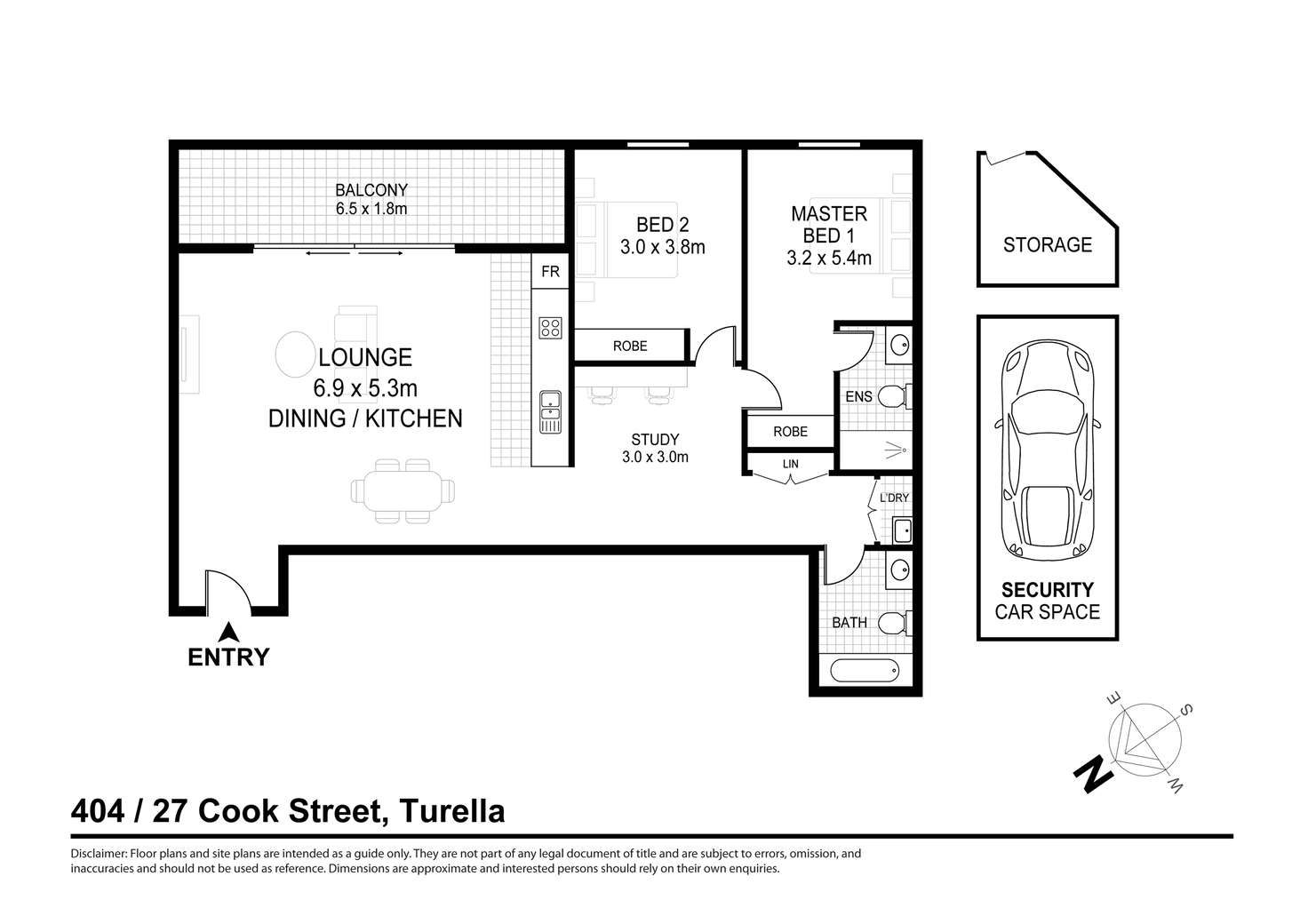 Floorplan of Homely apartment listing, 404/27 Cook Street, Turrella NSW 2205