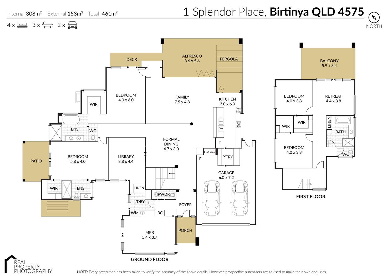 Floorplan of Homely house listing, 1 Splendor Place, Birtinya QLD 4575