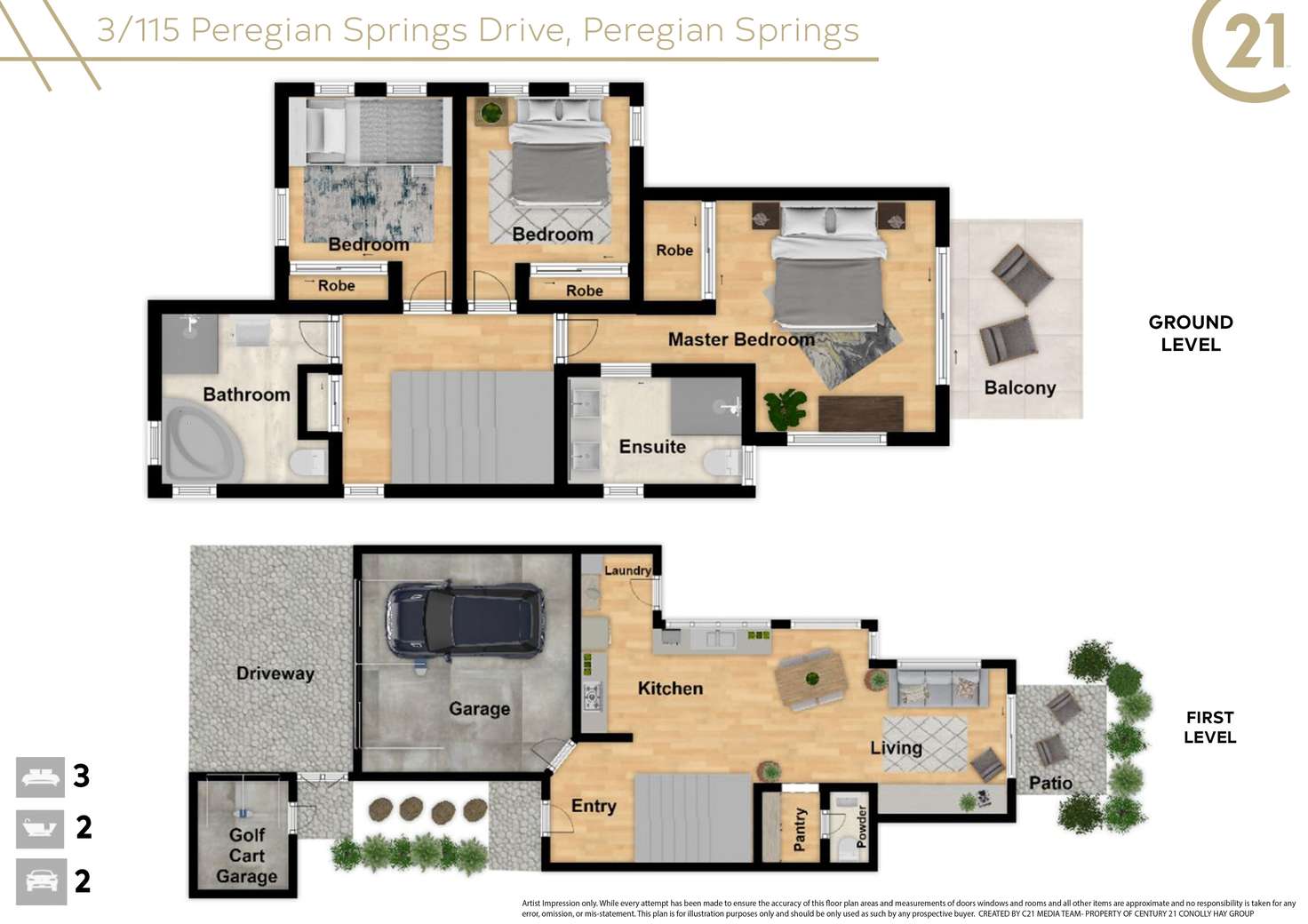 Floorplan of Homely house listing, 3/115 Peregian Springs Drive, Peregian Springs QLD 4573