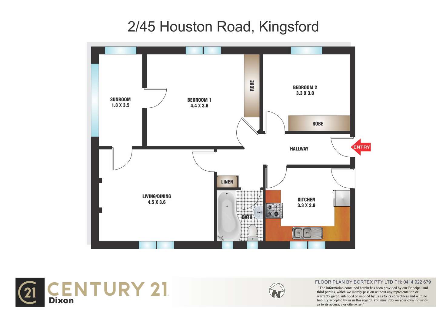 Floorplan of Homely apartment listing, 2/45 Houston Road, Kingsford NSW 2032