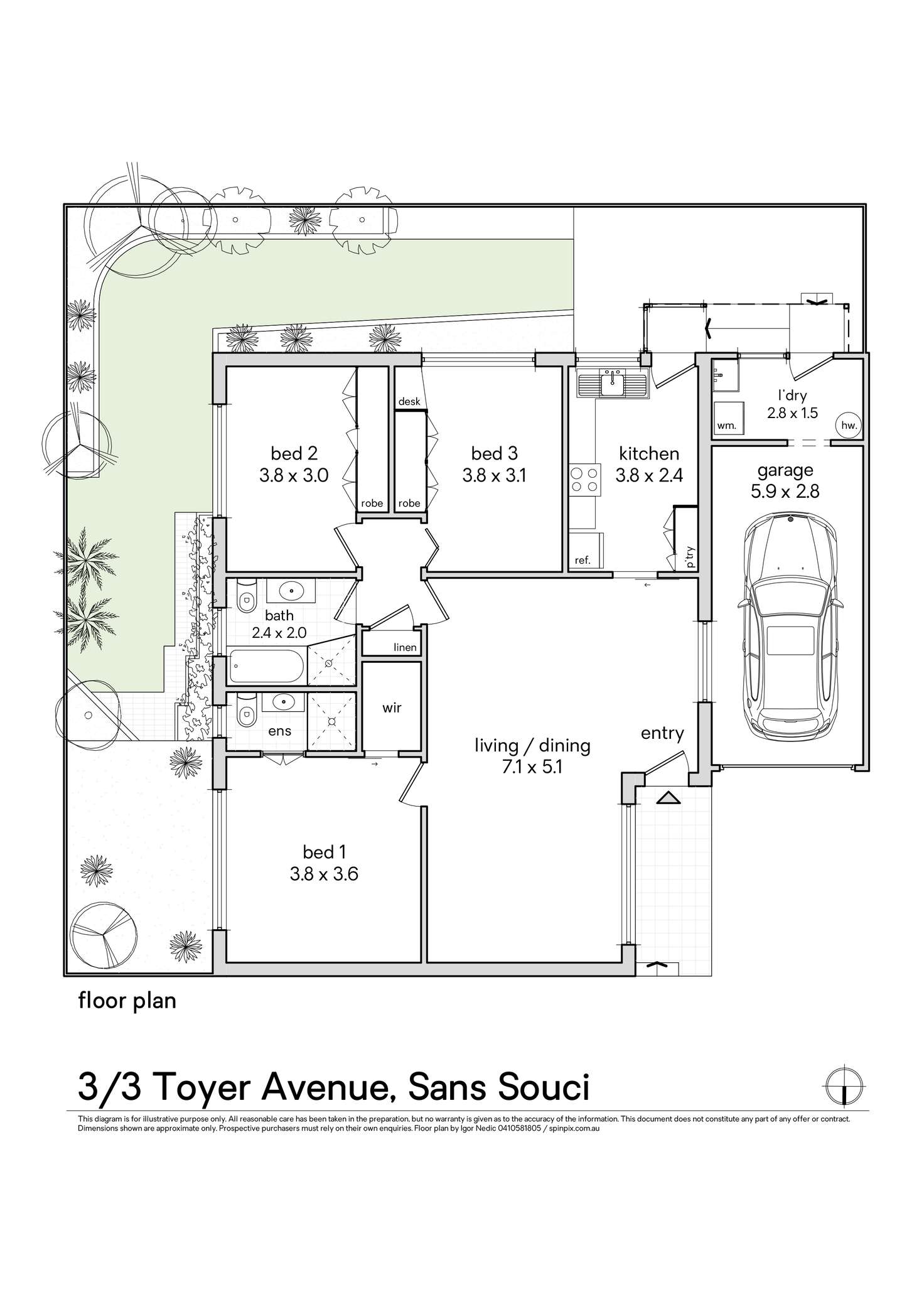 Floorplan of Homely villa listing, 3/3 Toyer Avenue, Sans Souci NSW 2219
