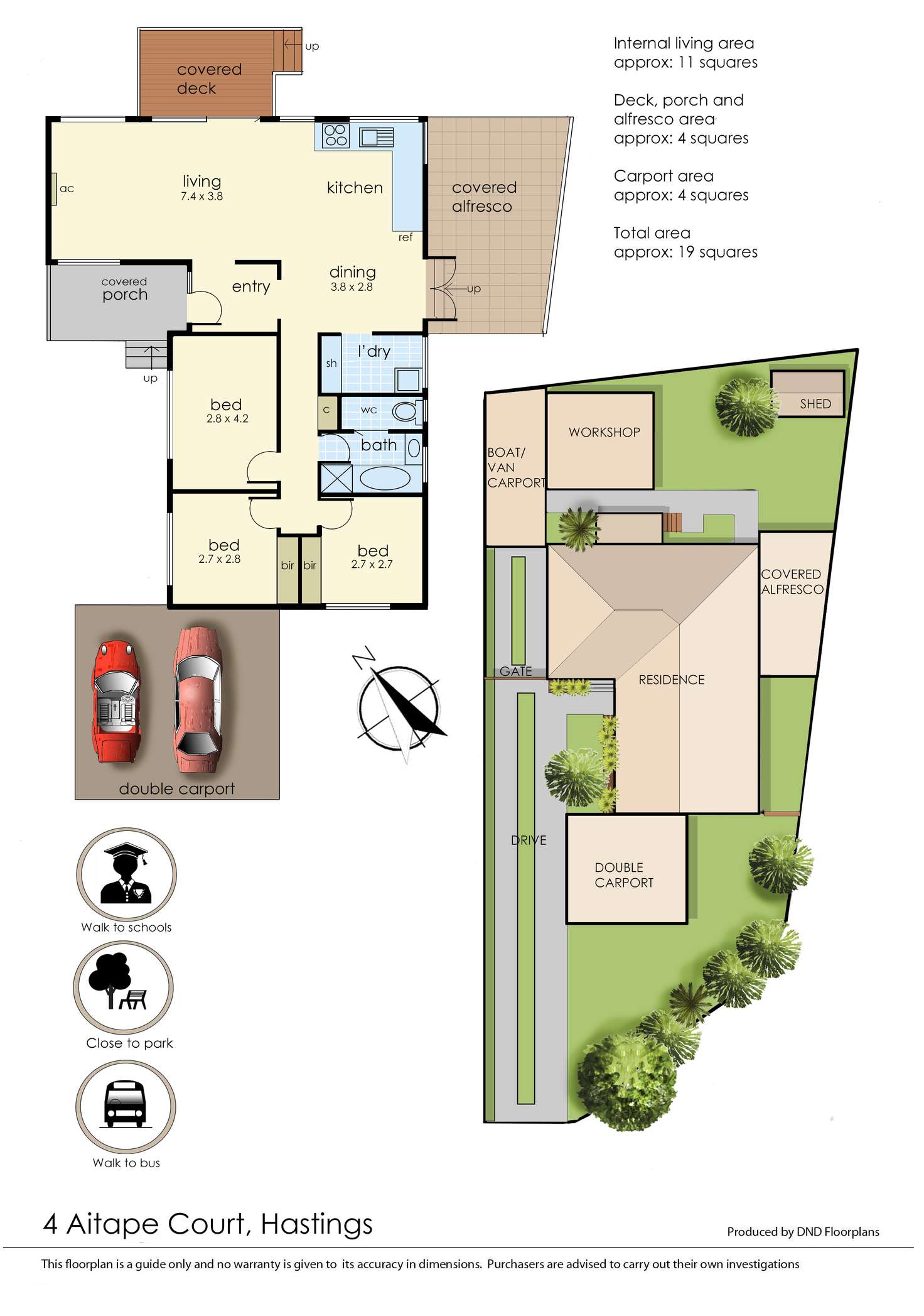 Floorplan of Homely house listing, 4 Aitape Court, Hastings VIC 3915
