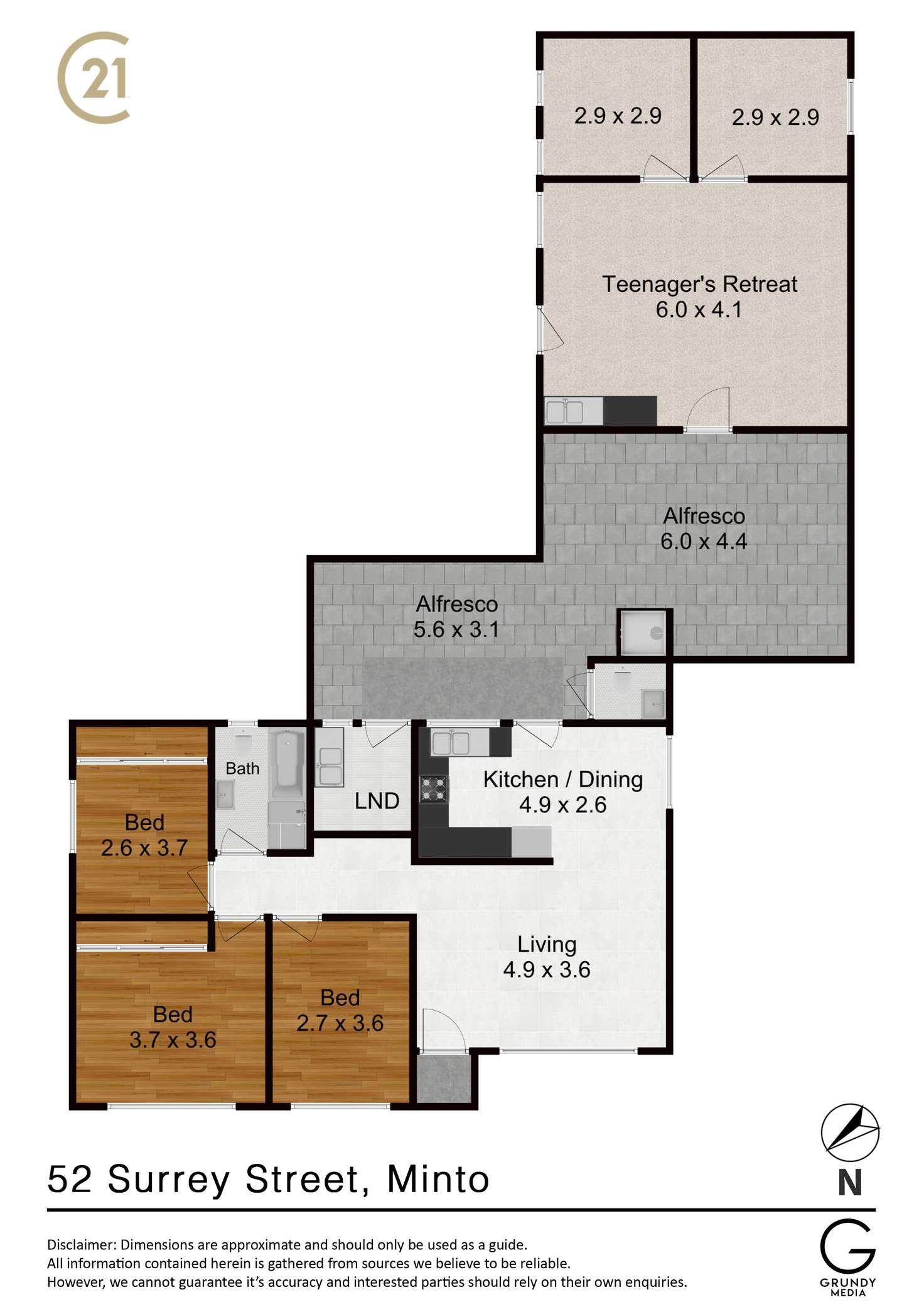 Floorplan of Homely house listing, 52 Surrey St, Minto NSW 2566