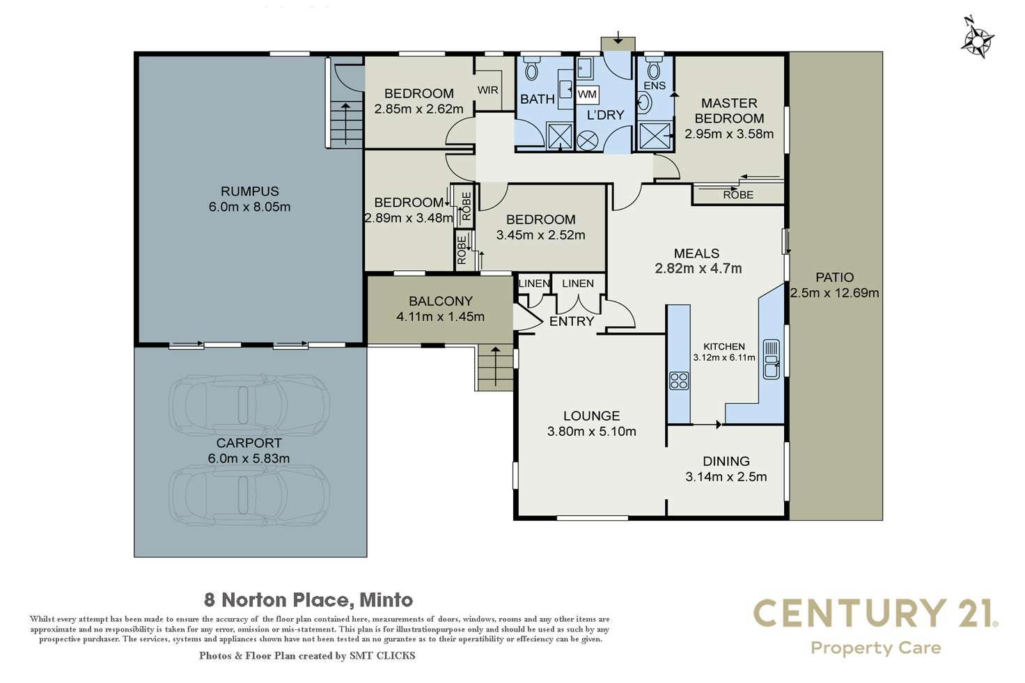 Floorplan of Homely house listing, 8 Norton Place, Minto NSW 2566