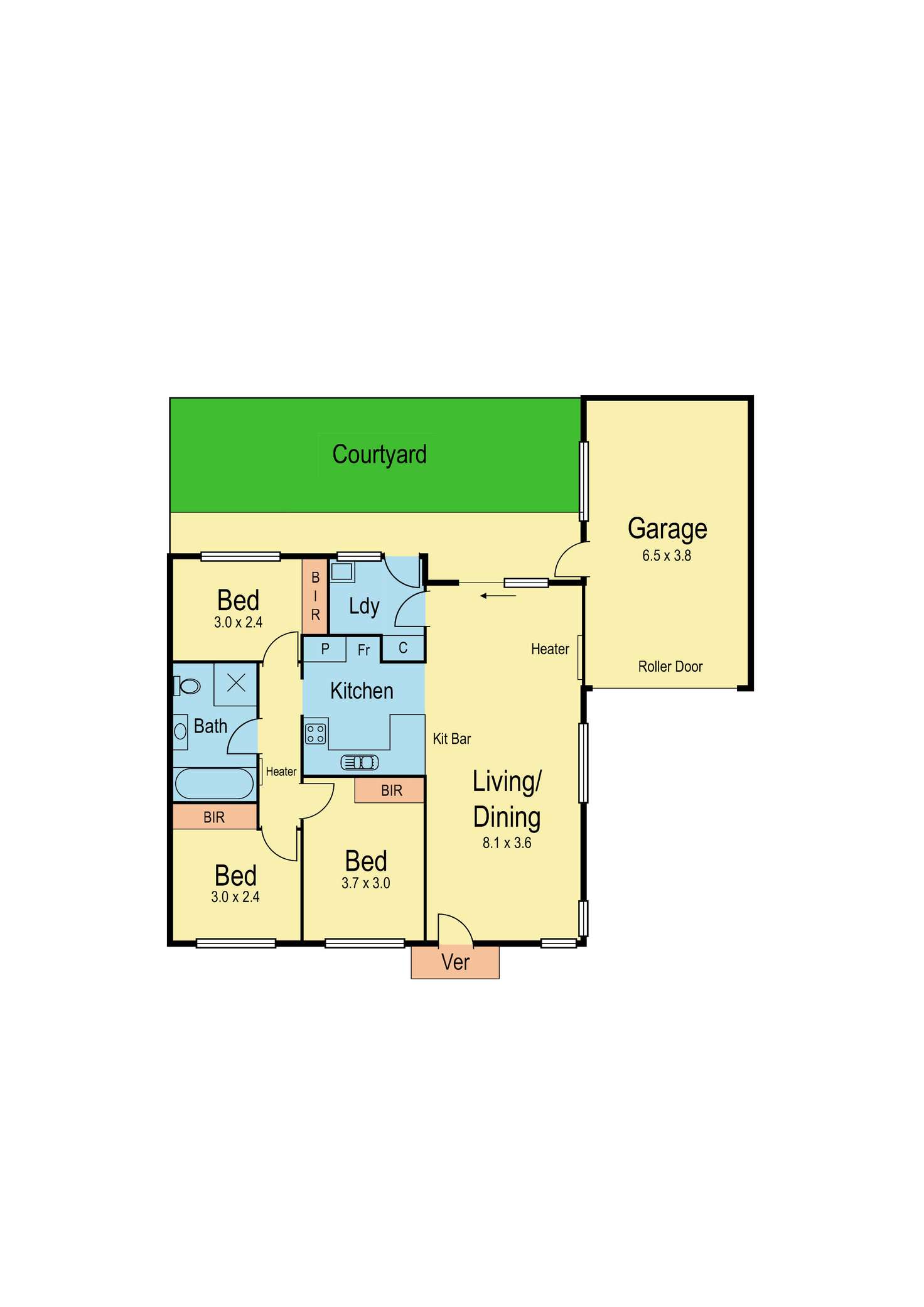 Floorplan of Homely unit listing, 2/285 Derrimut Road, Hoppers Crossing VIC 3029
