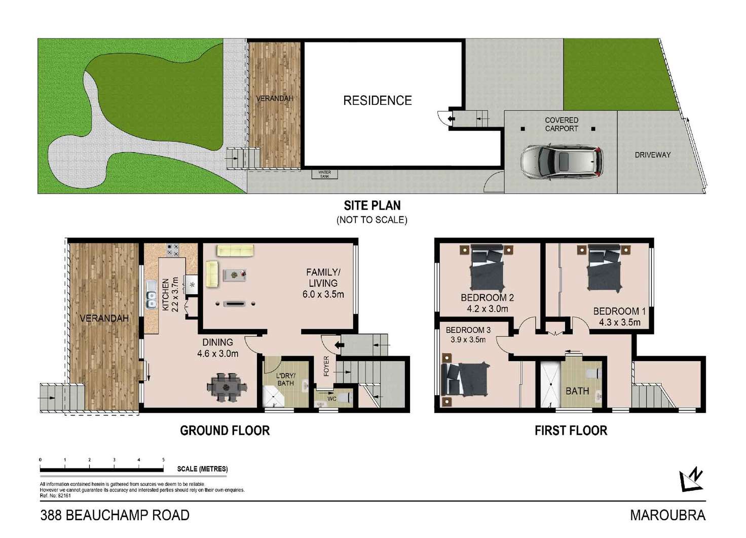 Floorplan of Homely semiDetached listing, 388 Beauchamp Road, Maroubra NSW 2035