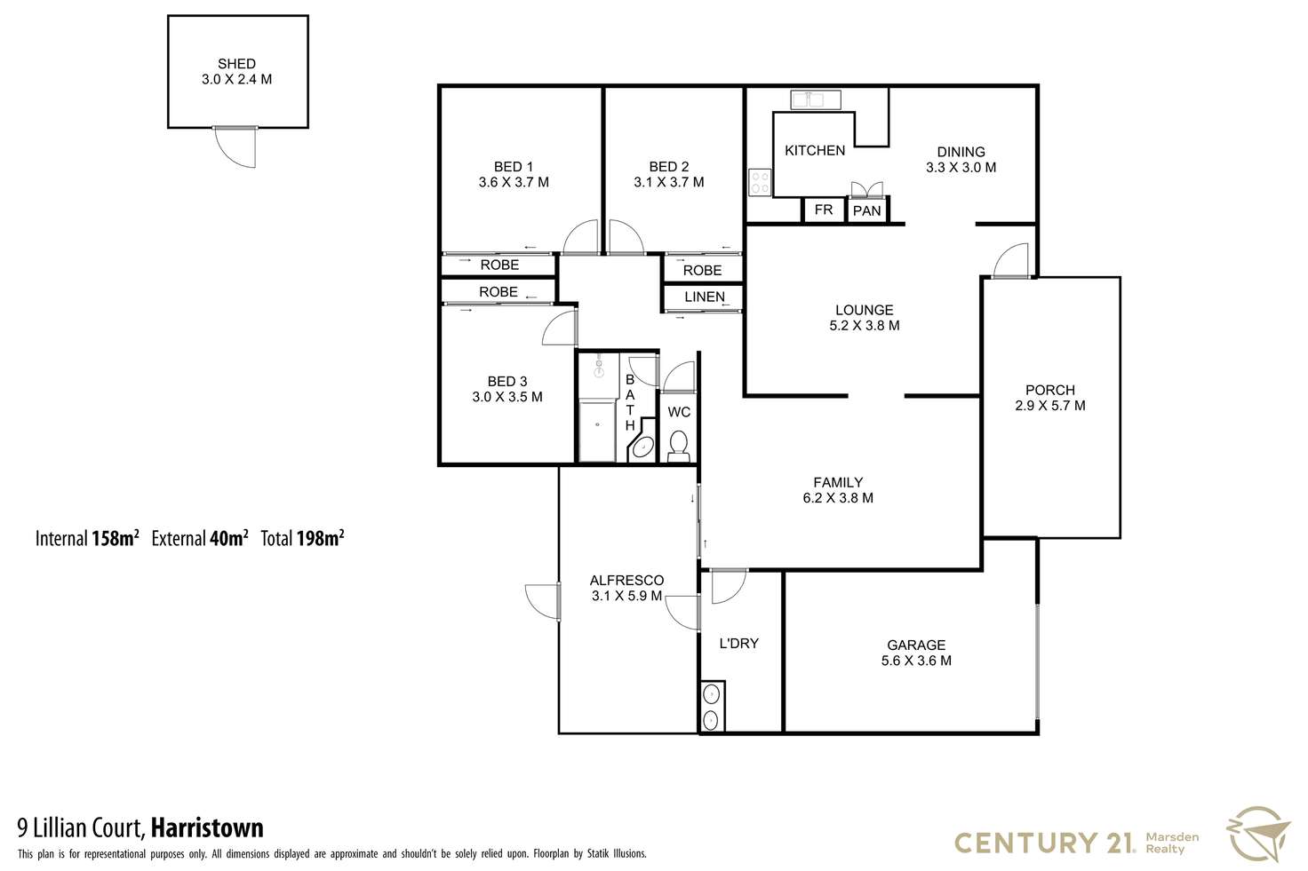 Floorplan of Homely house listing, 9 Lillian Court, Harristown QLD 4350