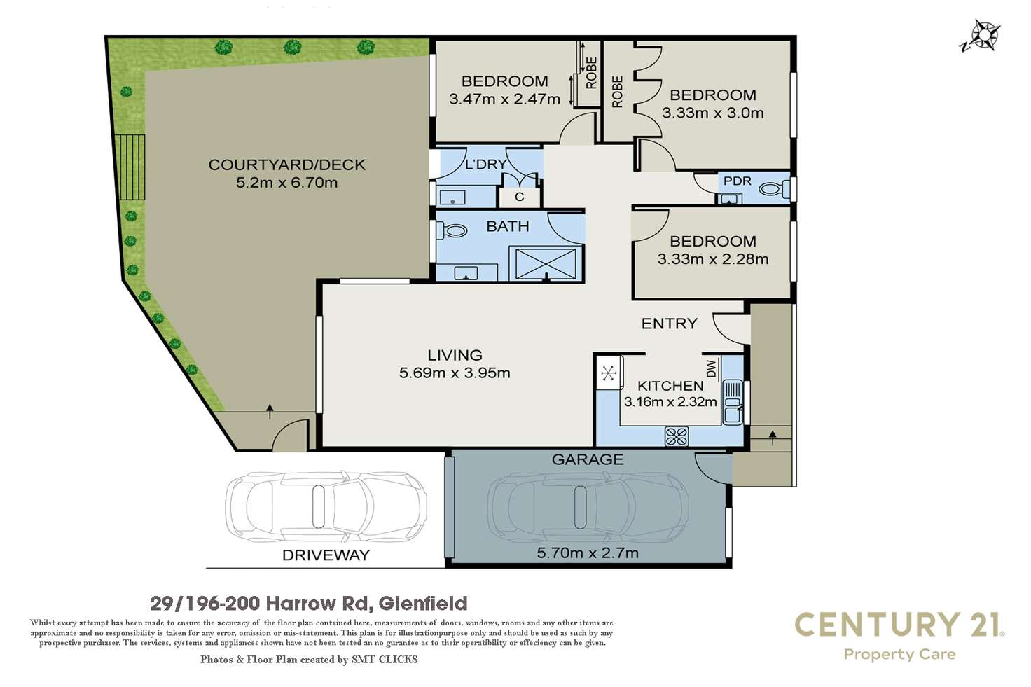 Floorplan of Homely villa listing, 29/196 Harrow Rd, Glenfield NSW 2167