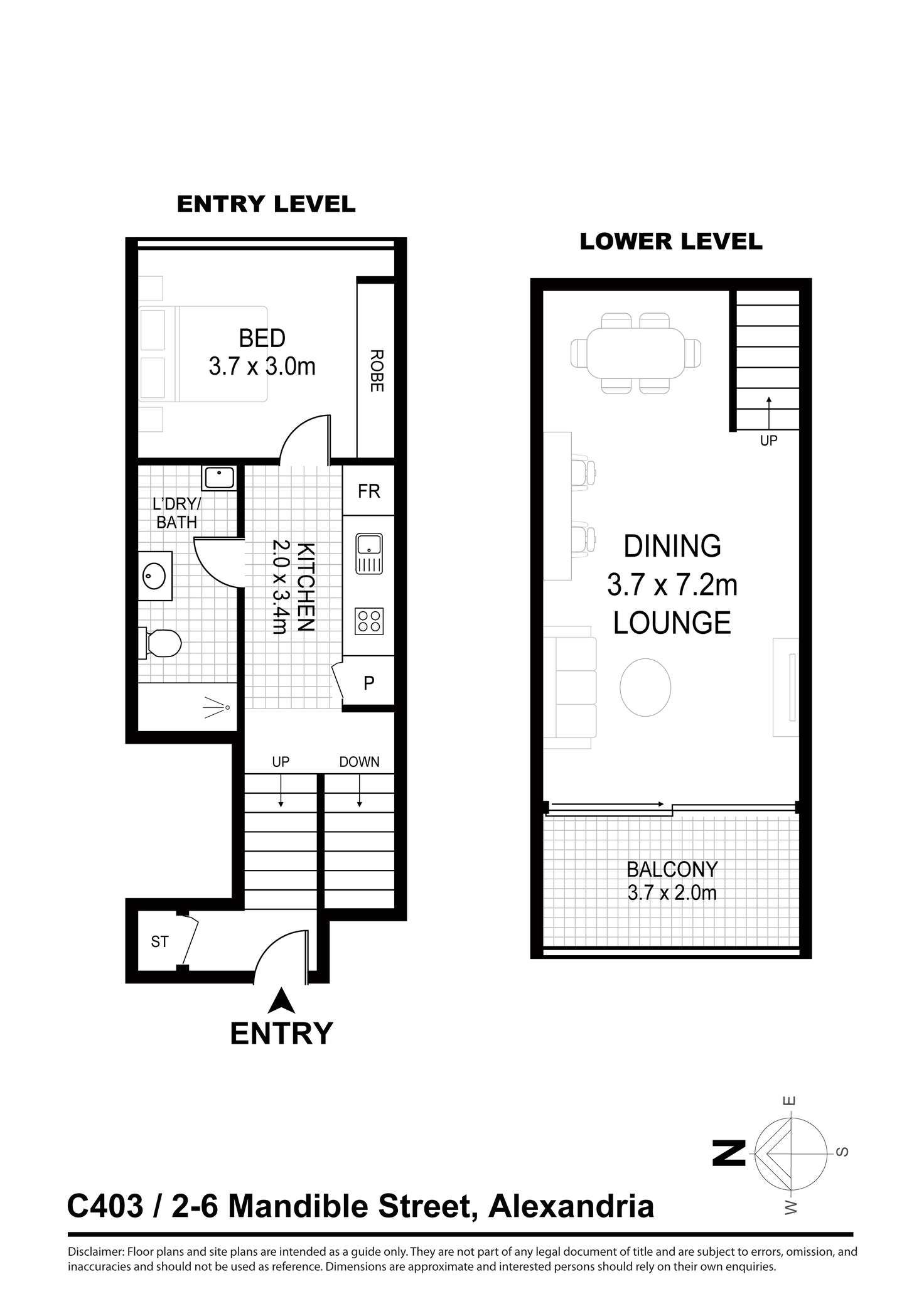 Floorplan of Homely apartment listing, c403/2 Mandible Street, Alexandria NSW 2015