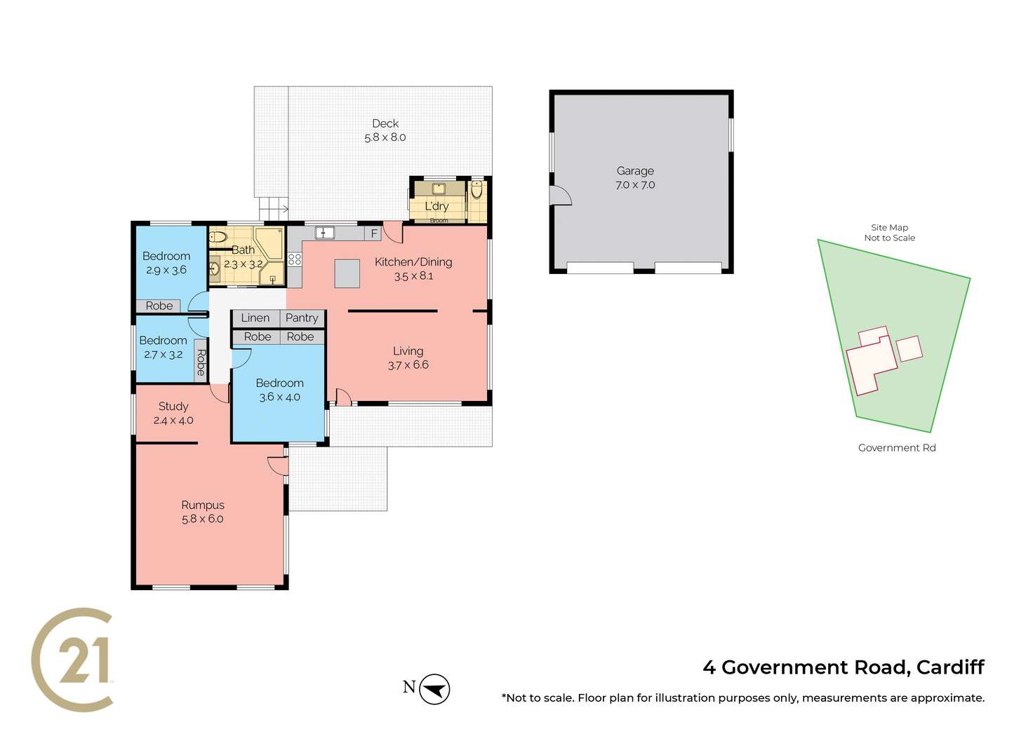 Floorplan of Homely house listing, 4 Government Road, Cardiff NSW 2285