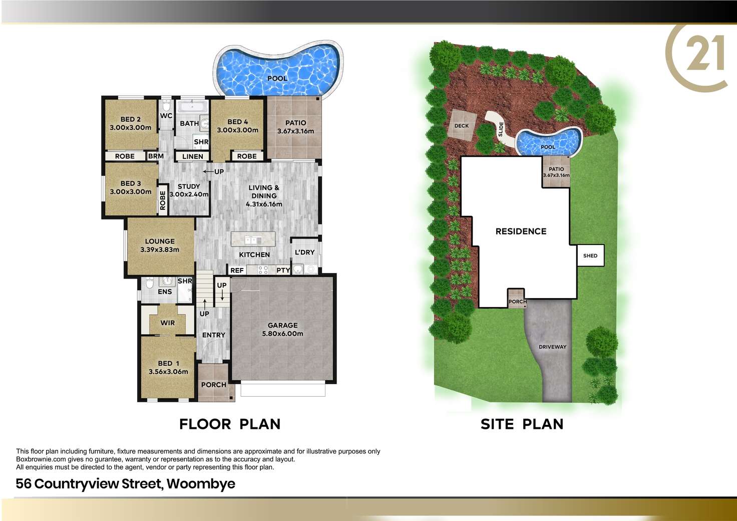 Floorplan of Homely house listing, 56 Countryview Street, Woombye QLD 4559