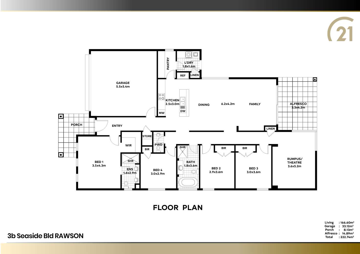 Floorplan of Homely house listing, 3B Seaside Bld, Fern Bay NSW 2295