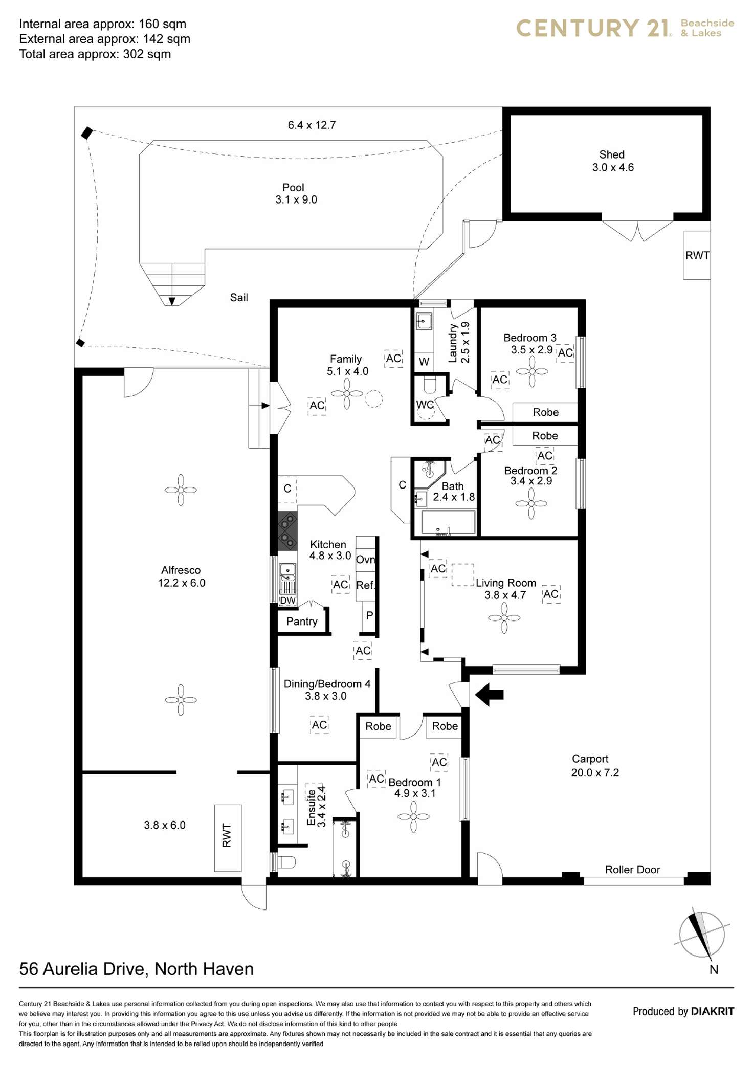Floorplan of Homely house listing, 56 Aurelia Drive, North Haven SA 5018
