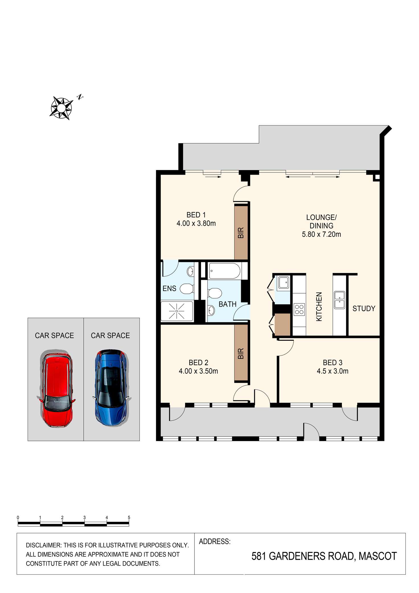 Floorplan of Homely apartment listing, 508/581-587 Gardeners Road, Mascot NSW 2020