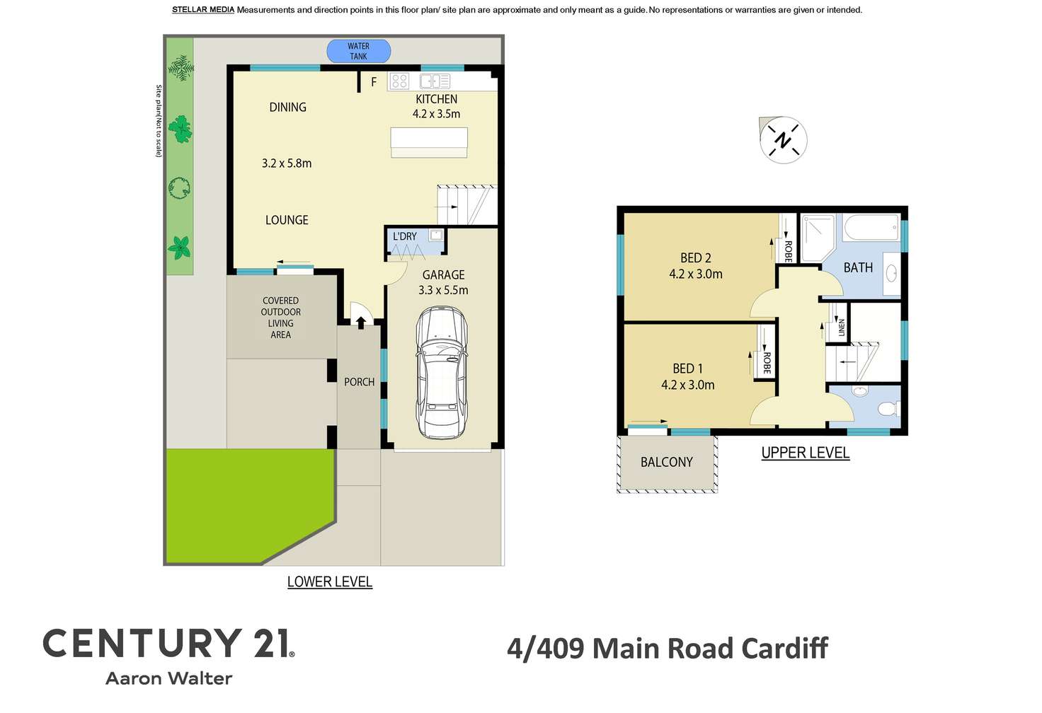 Floorplan of Homely townhouse listing, 4/409 Main Road, Cardiff NSW 2285