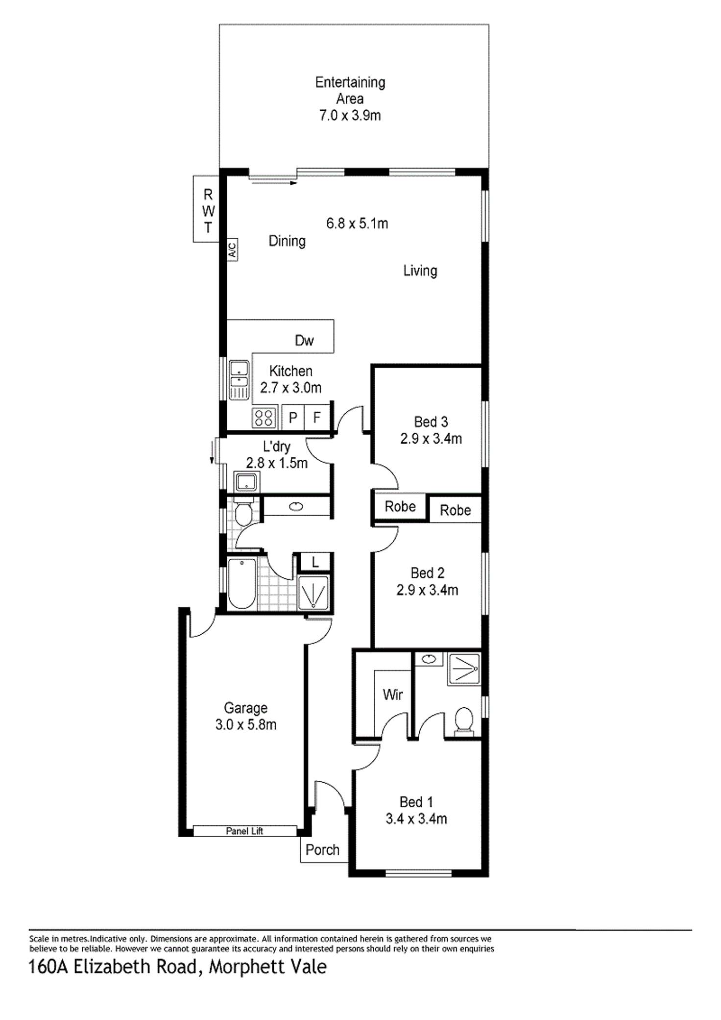 Floorplan of Homely house listing, 160A Elizabeth Road, Morphett Vale SA 5162