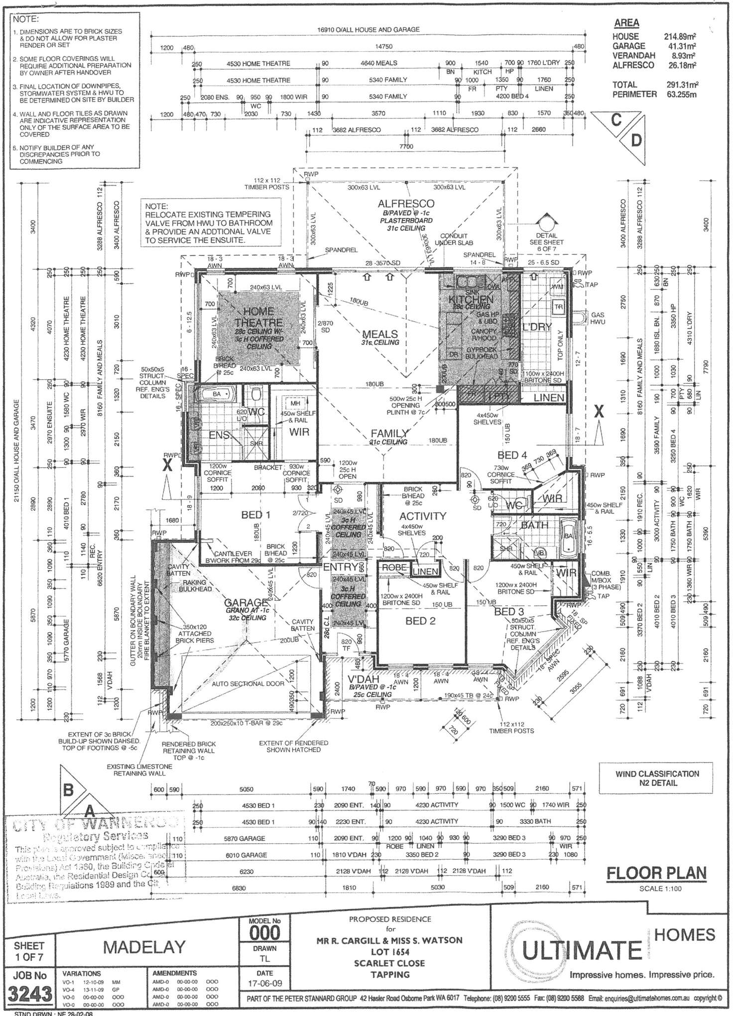 Floorplan of Homely house listing, 3 Scarlet Close, Tapping WA 6065