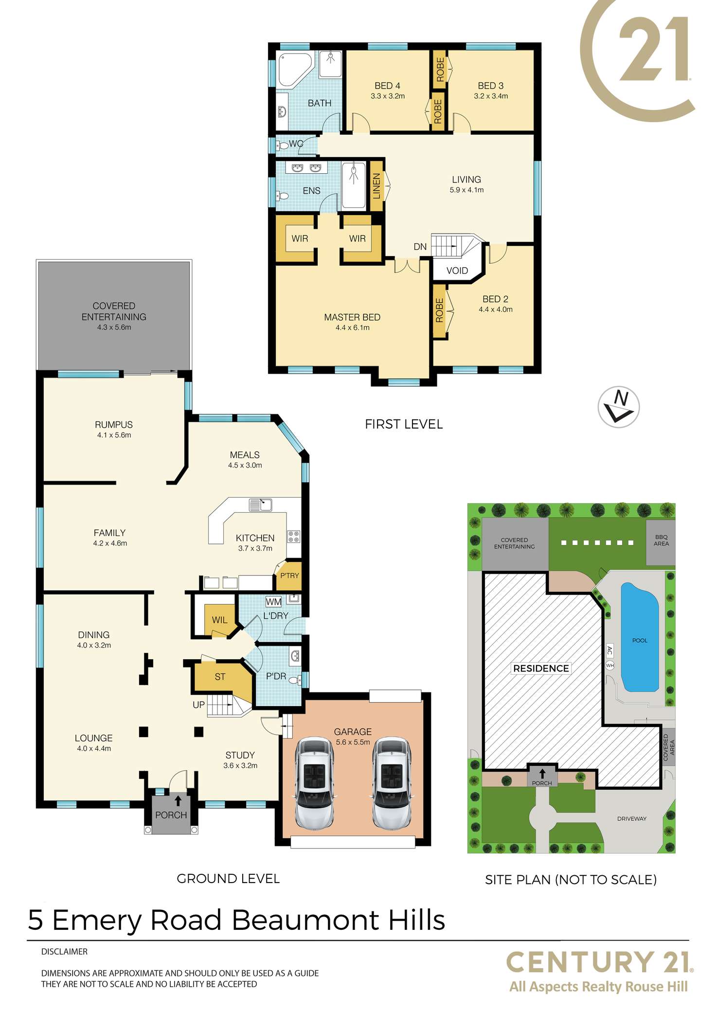 Floorplan of Homely house listing, 5 Emery Road, Beaumont Hills NSW 2155