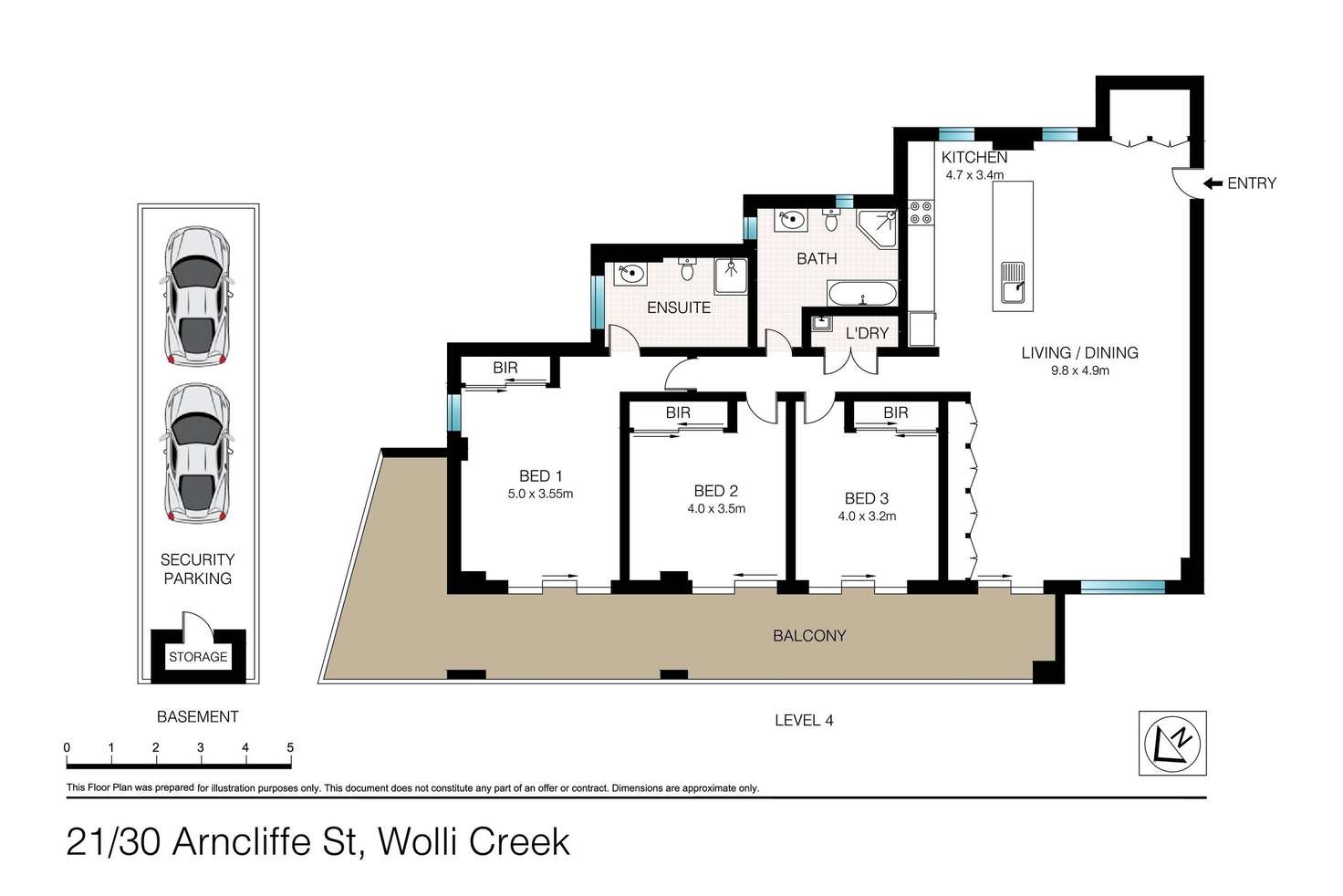 Floorplan of Homely apartment listing, 21/30-32 Arncliffe Street, Wolli Creek NSW 2205