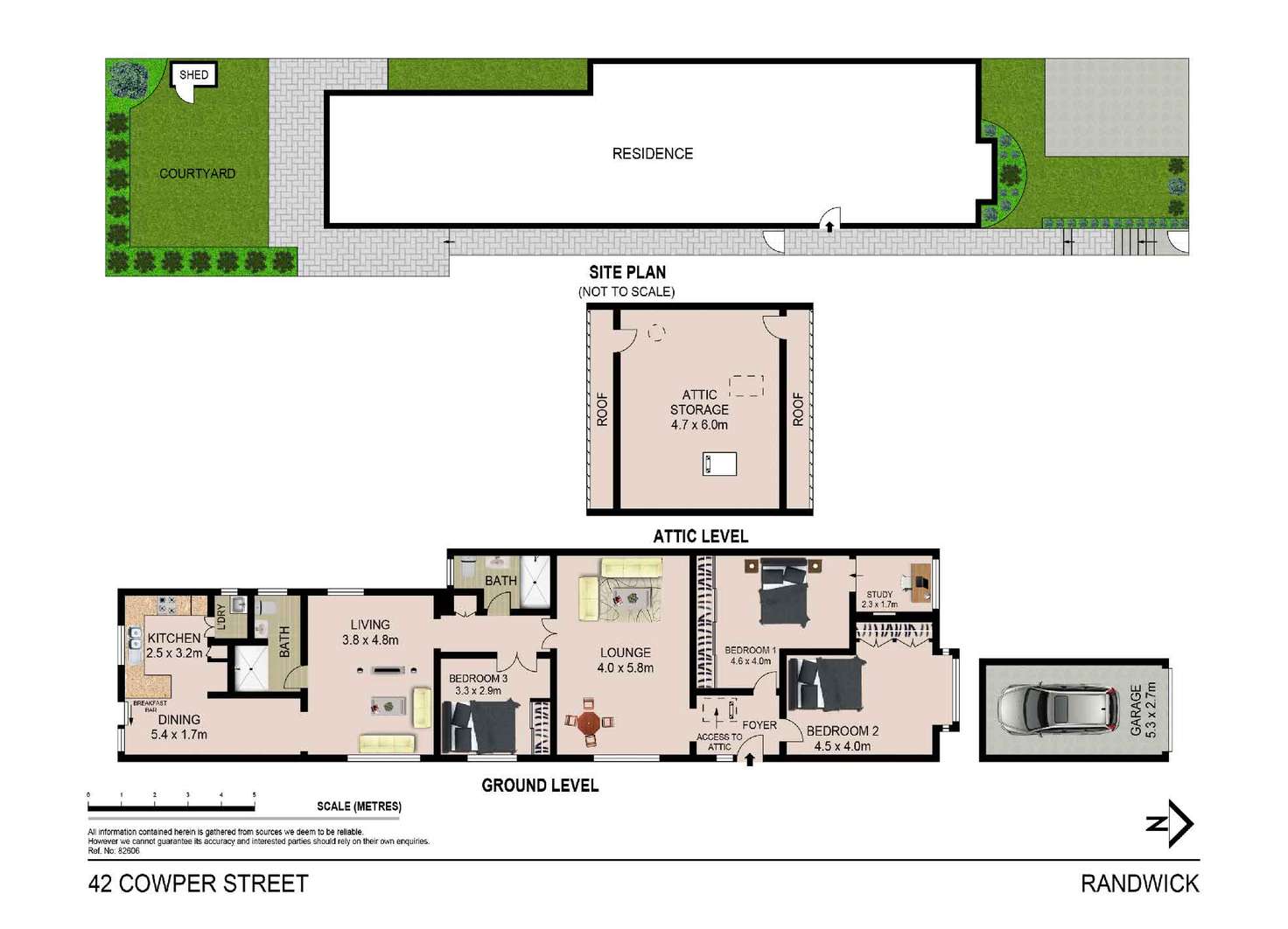 Floorplan of Homely semiDetached listing, 42 Cowper Street, Randwick NSW 2031