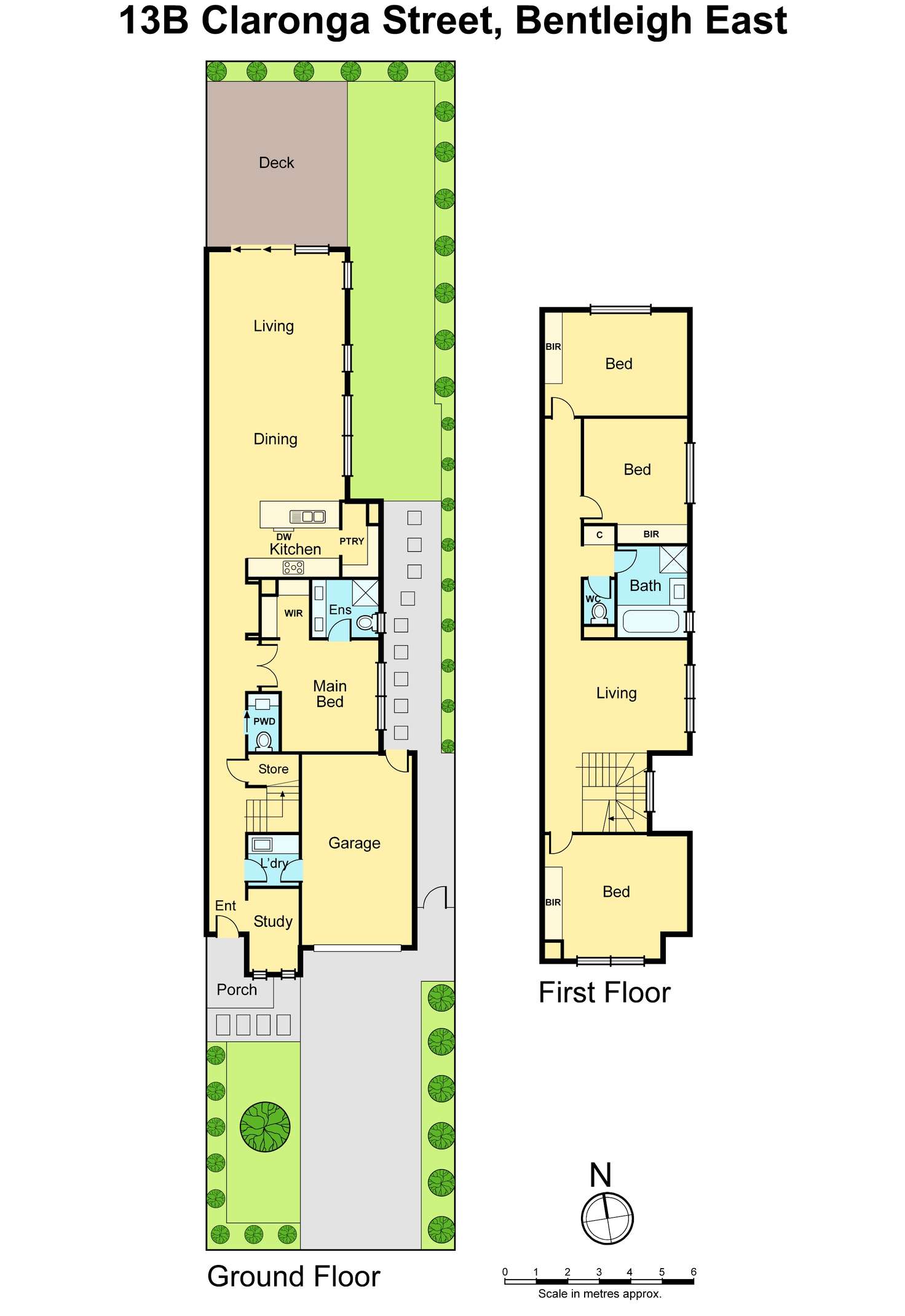 Floorplan of Homely townhouse listing, 13B Claronga Street, Bentleigh East VIC 3165