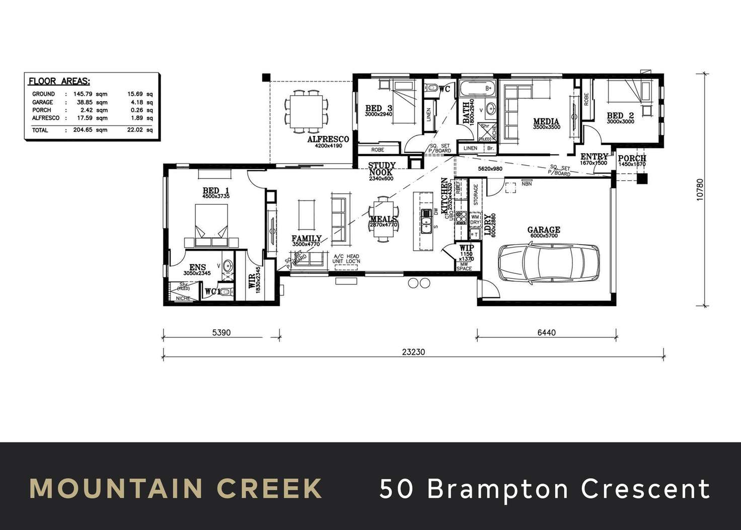 Floorplan of Homely house listing, 50 Brampton Crescent, Mountain Creek QLD 4557