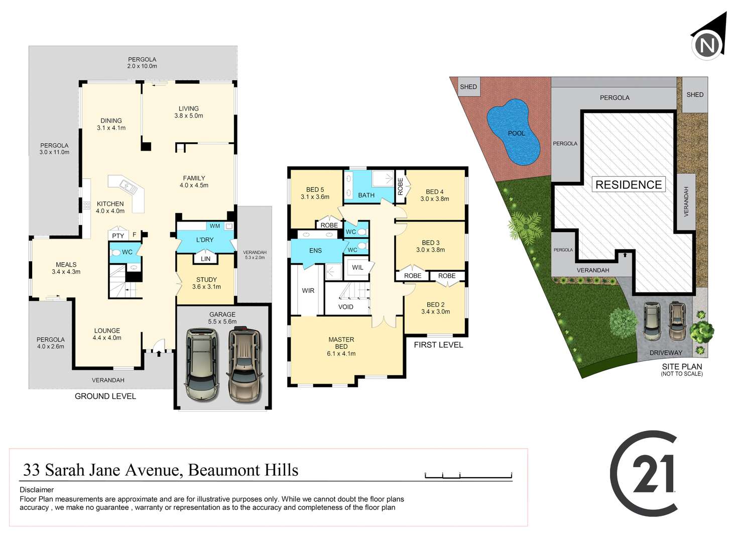 Floorplan of Homely house listing, 33 Sarah Jane Avenue, Beaumont Hills NSW 2155
